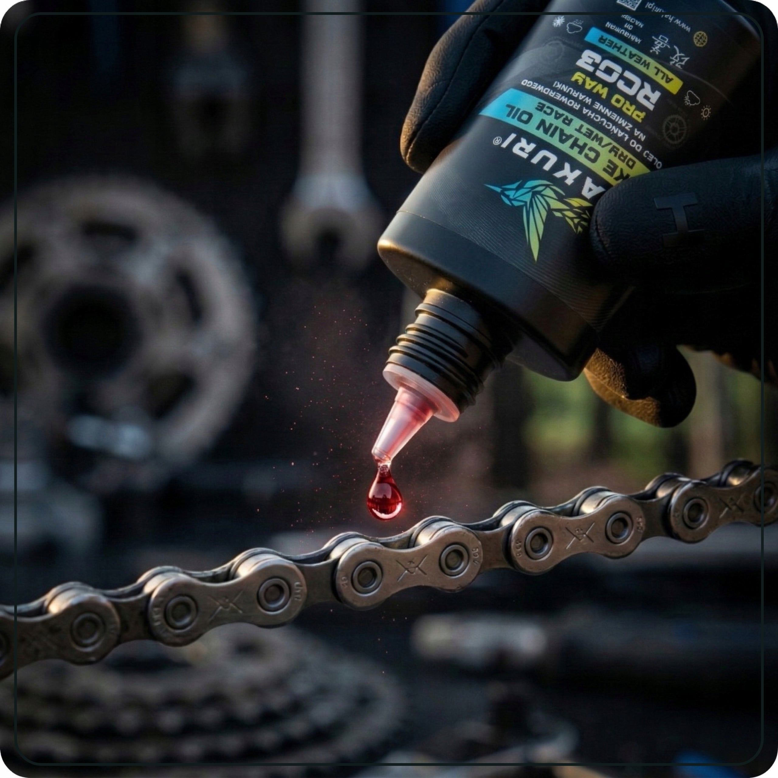 Bicycle Chain Lubrication Oil Variable Conditions Protects Against Corrosion Name Olej Smar do łańcucha rowerowego chroni przed korozją smaruje Hakuri