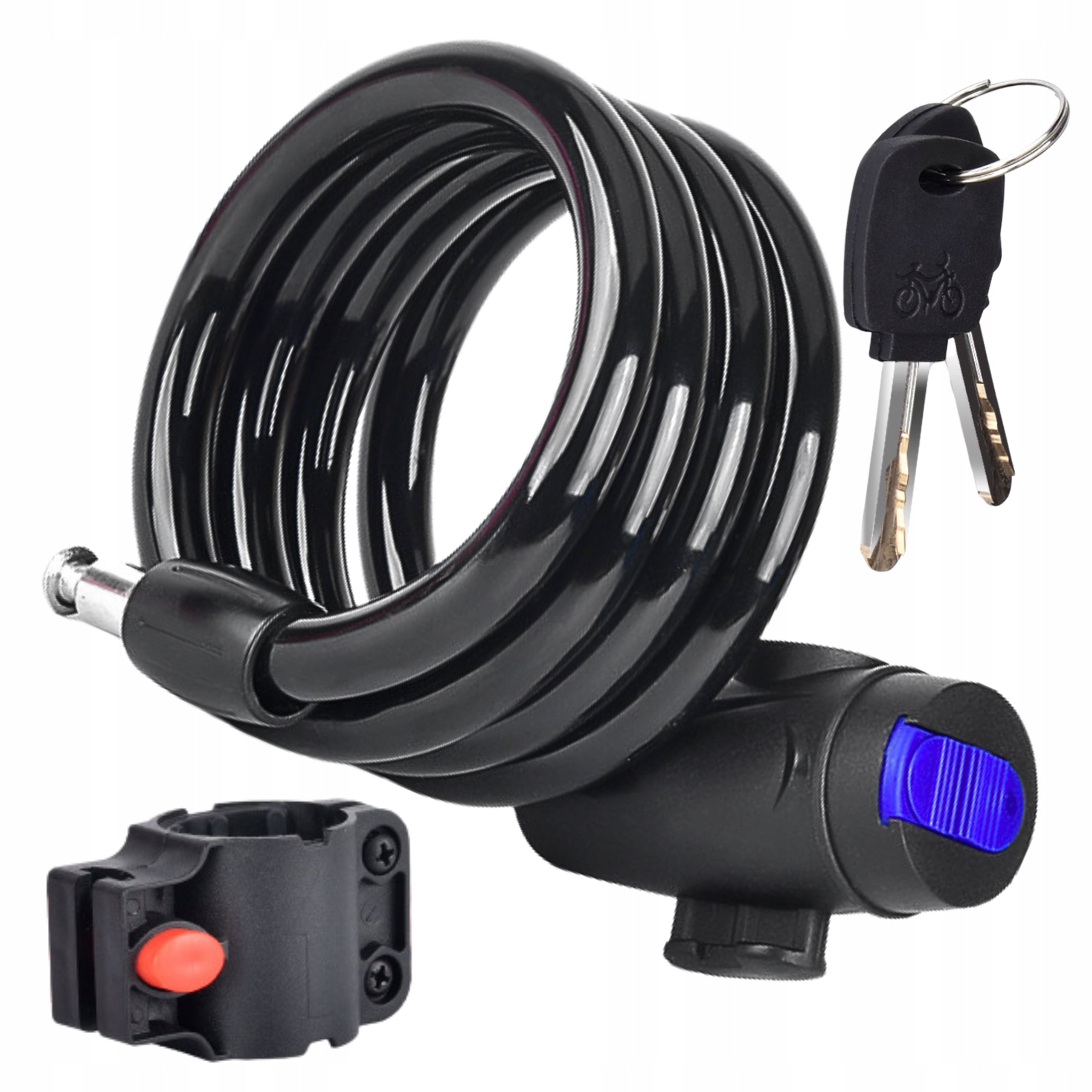 Bicycle Clasp Bicycle Lock Cable Security KEY PADLOCK Flex Manufacturer code Zapięcie Rowerowe BLOKADA Roweru zasuwka