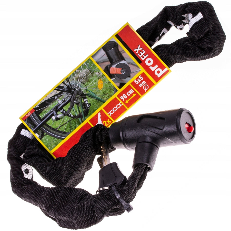 Bicycle Clasp CHAIN Lock for Bike KEY 5x90 cm STRONG Packaging status original