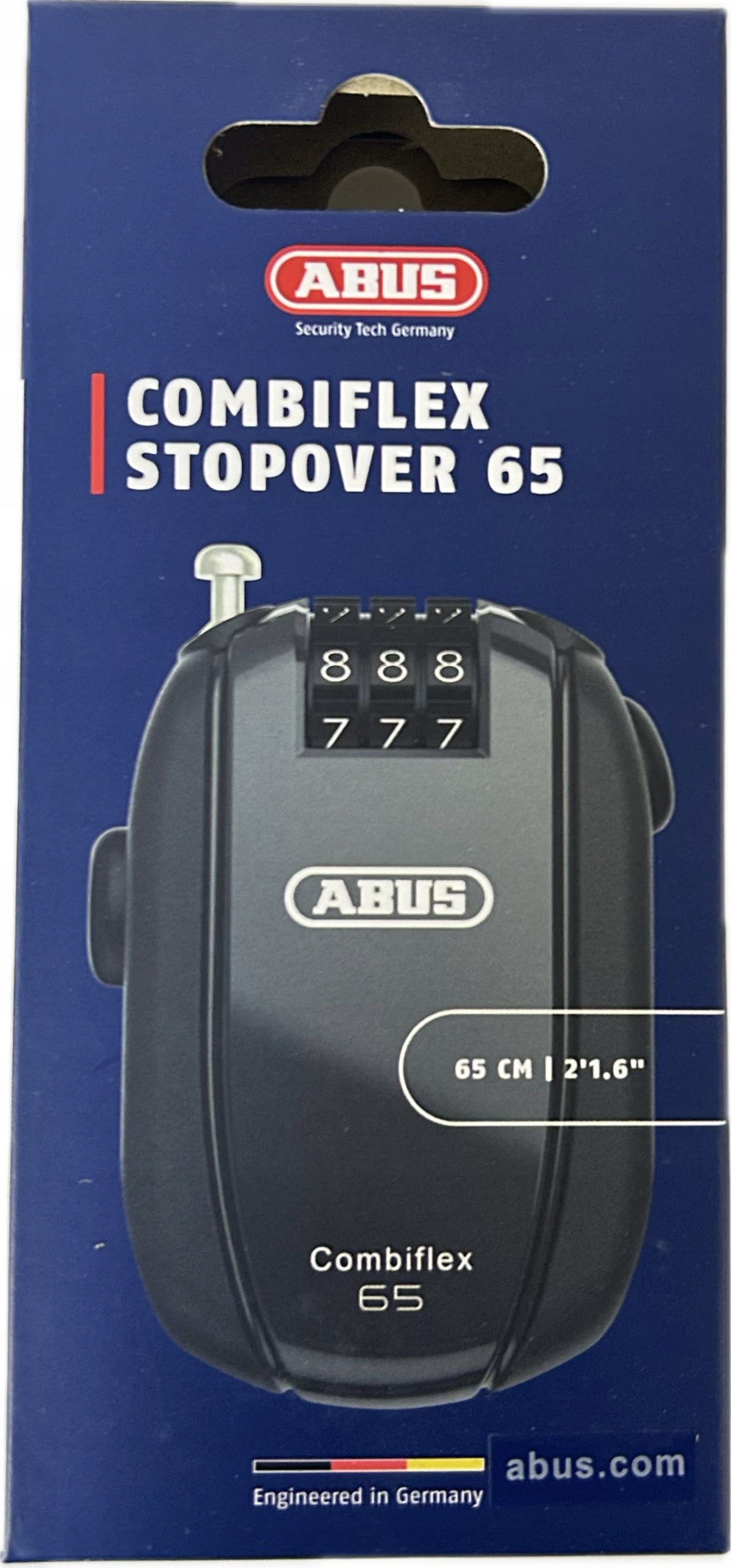 Bicycle Clasp Cable Lock Abus Combiflex StopOver 65cm Cipher