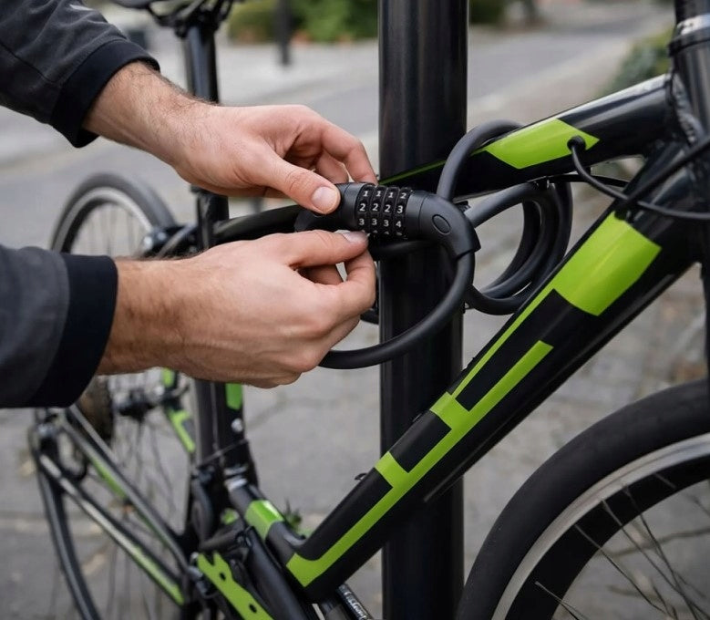 Bicycle Clasp Chain 120cm Security Bicycle Lock Cipher Code Model Zapięcie rowerowe Trizand 120 cm linka 13,5 cm