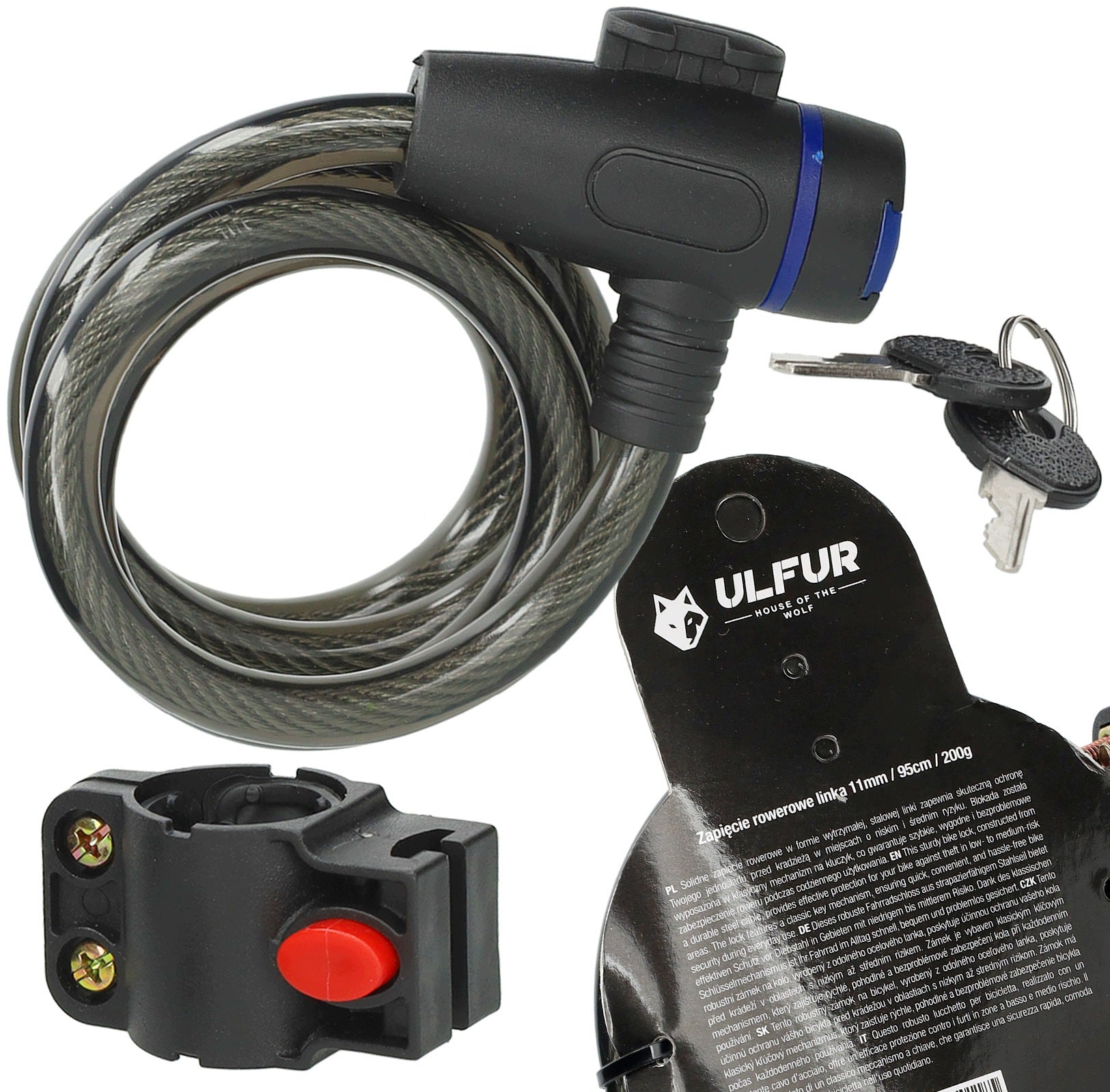 Bicycle Clasp Security Lock for Bike Ulfur Key Cable