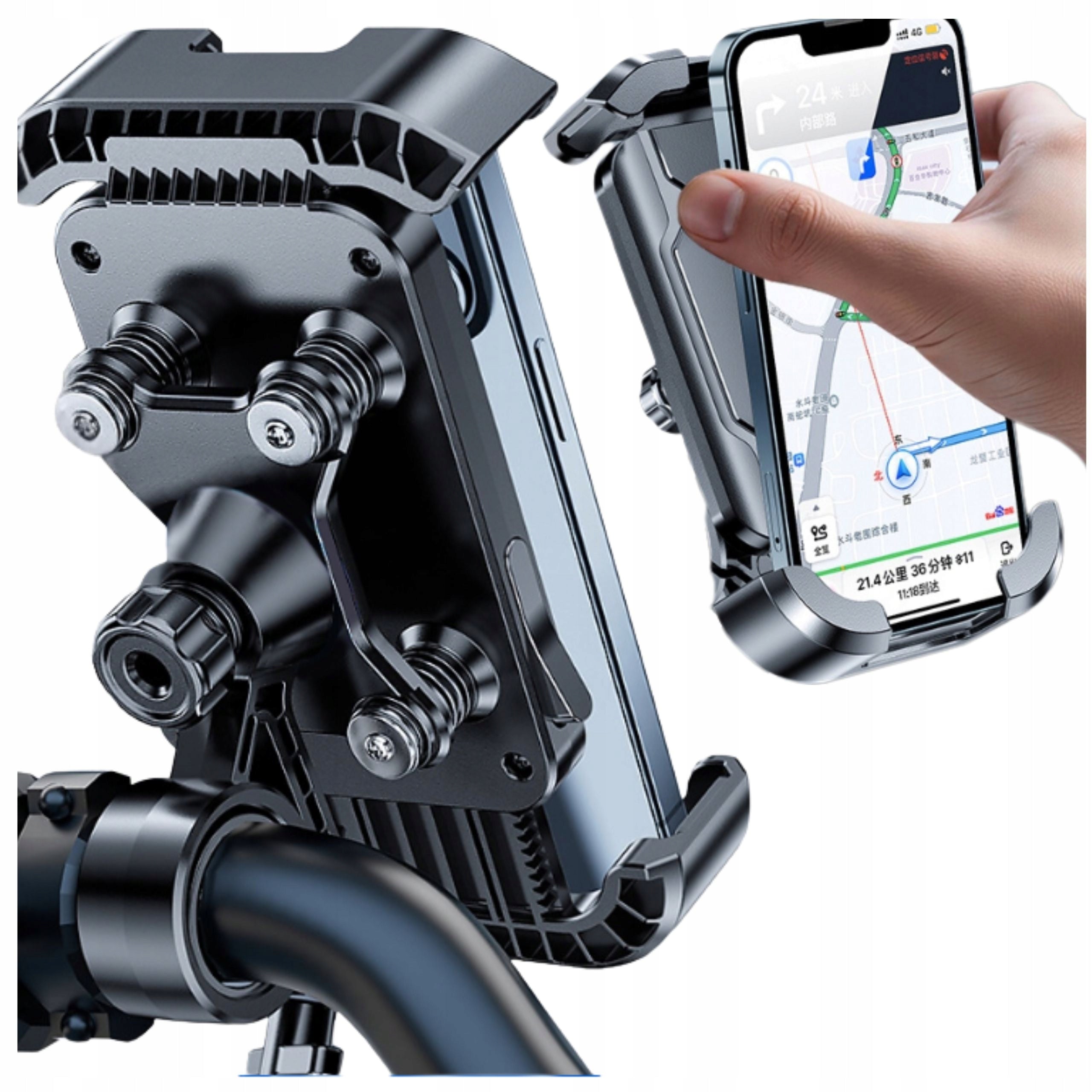 Bicycle Handlebar Phone Holder Rotary Bike Case 360 Degree