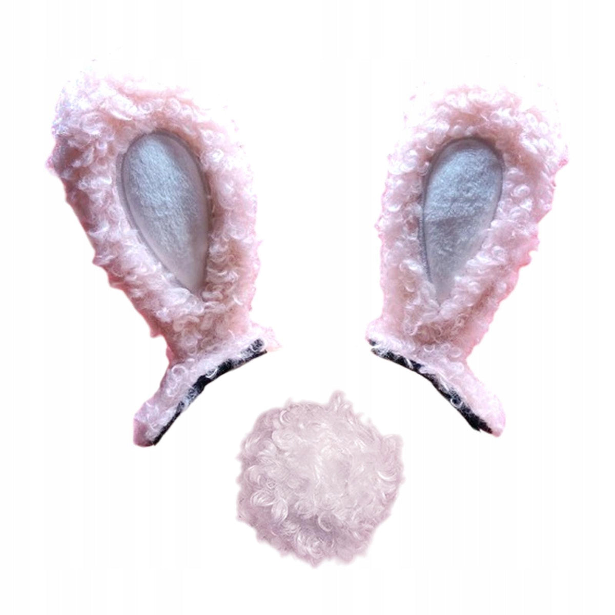 Bicycle Helmet Bunny Ears Helmet Decoration, with Tail Helmet Pink