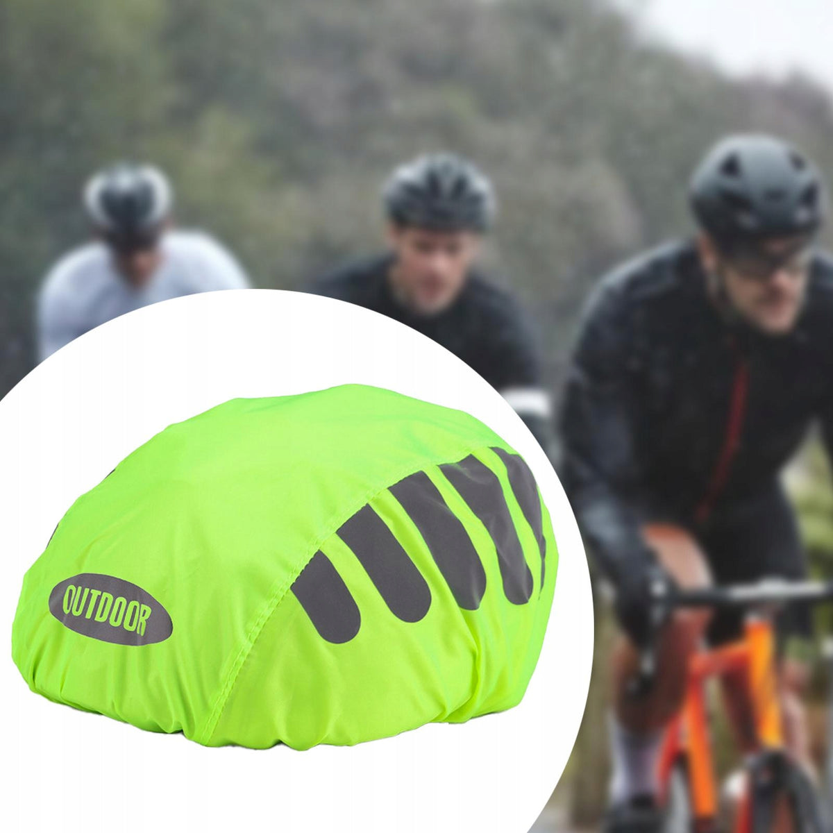 Bicycle Helmet Rain Cover Reusable Bike Helmet Cover Protection Cover Green