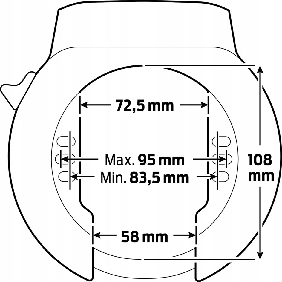 Bicycle Horseshoe Wheel Lock AXA Atlas Large Wide Manufacturer code ASL52302095KC