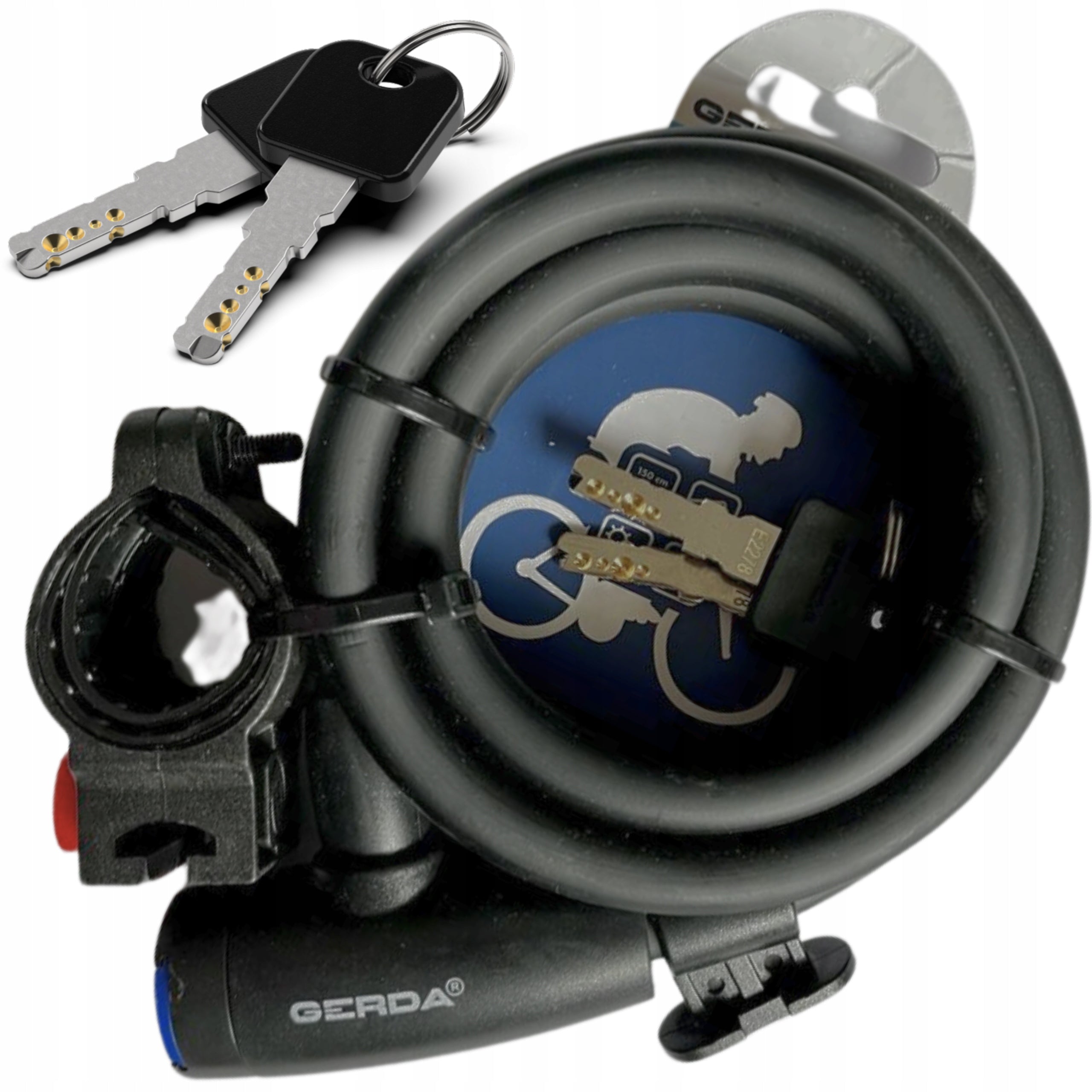 Bicycle LOCK Security for Bike Cable GERDA Flex Brand Gerda