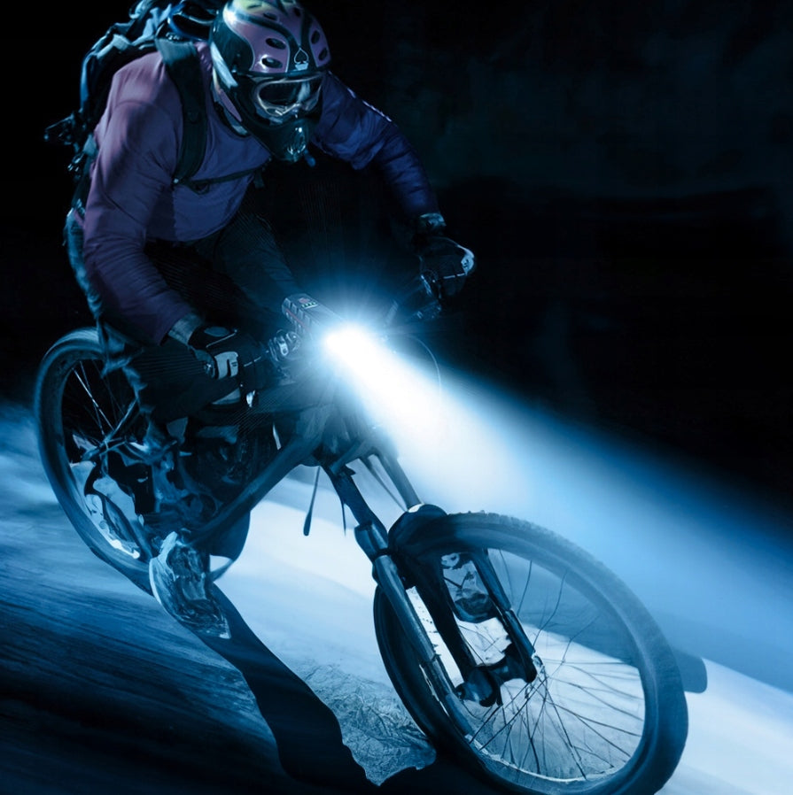 Bicycle Lamp Solar Steering Wheel Light USB Set Front + Rear LED Packaging status original