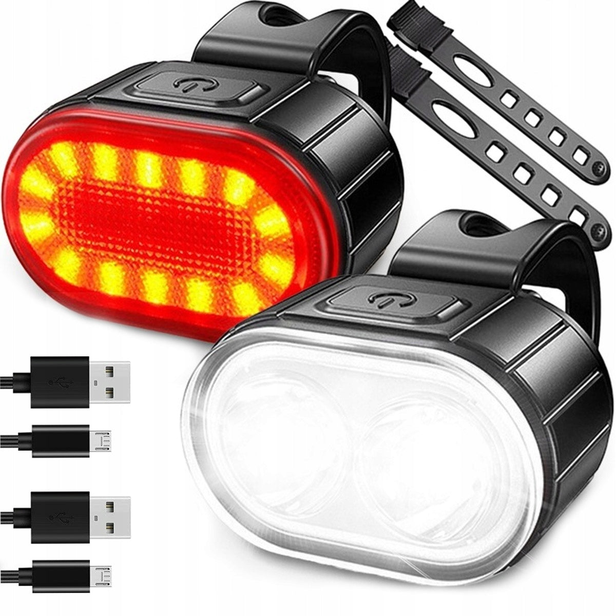 Bicycle Light Front REAR LED Bike Handlebar STRONG USB