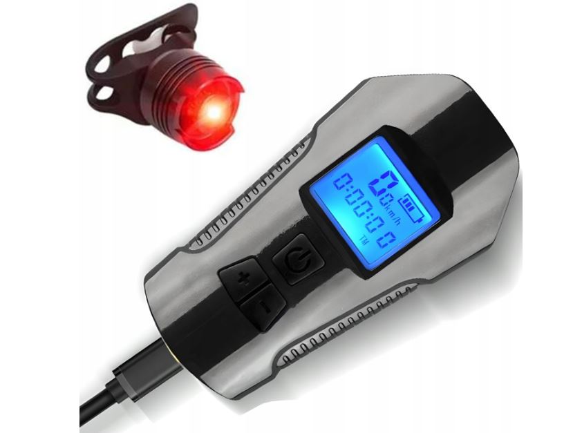 Bicycle Light Front Strong Light Front Rear + Bicycle Counter Horn Manufacturer code LAMPKA ROWEROWA Przód Tył ZESTAW KLAKSON