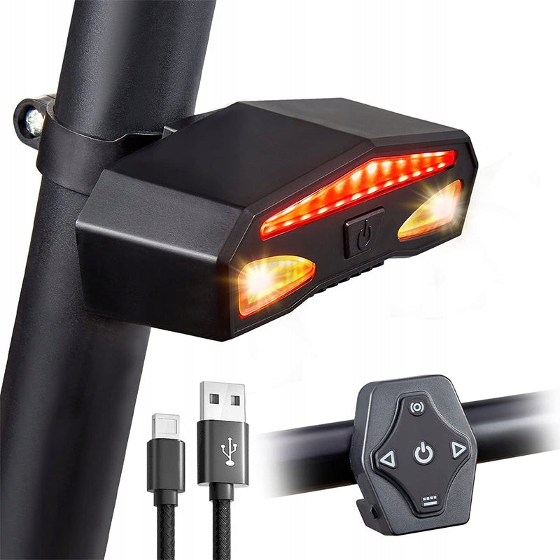 Bicycle Light Indicators Remote Control Rear for Bicycle Waterproof LED USB-C