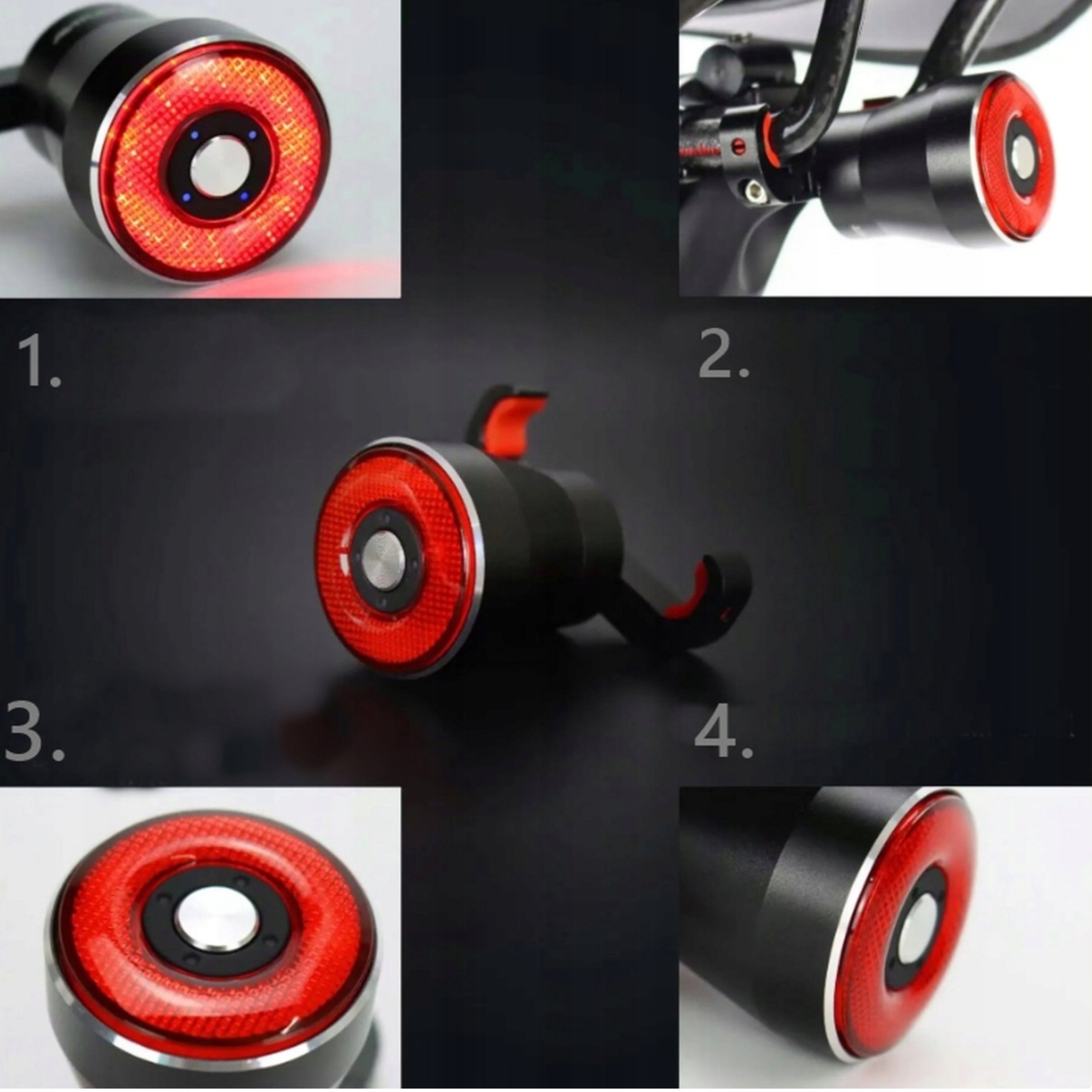 Bicycle Light Rear Red USB Smart STOP Smart For Rechargeable Battery Manufacturer code Lampka Rowerowa Specter Tylnia Q5 do roweru