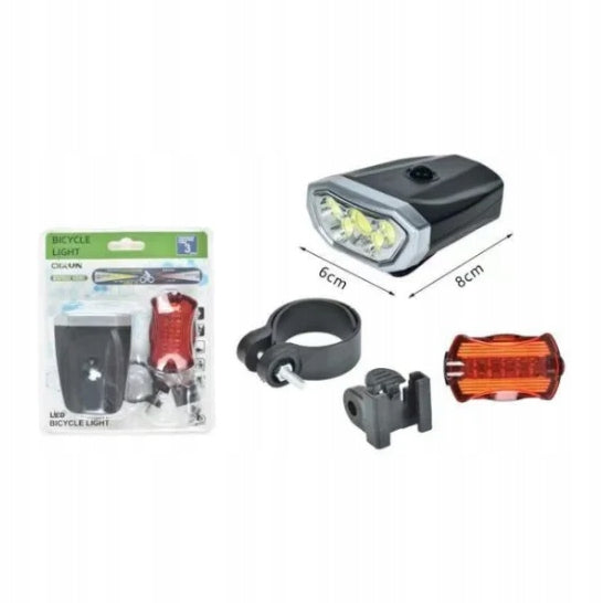 Bicycle Lighting FRONT AND REAR BICYCLE LIGHT SET FOR batteries Manufacturer code 1419