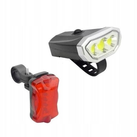 Bicycle Lighting FRONT AND REAR BICYCLE LIGHT SET FOR batteries Packaging status original