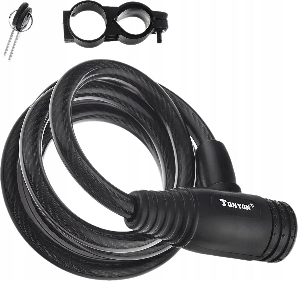 Bicycle Lock CLASP 150x10 CABLE TONYON KEY EAN (GTIN) 5905220903795