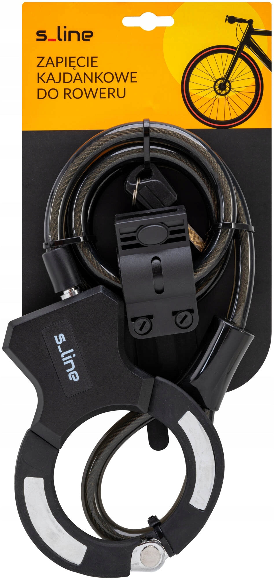 Bicycle Lock S-LINE VZP305 Handcuff Black Weight 916 g