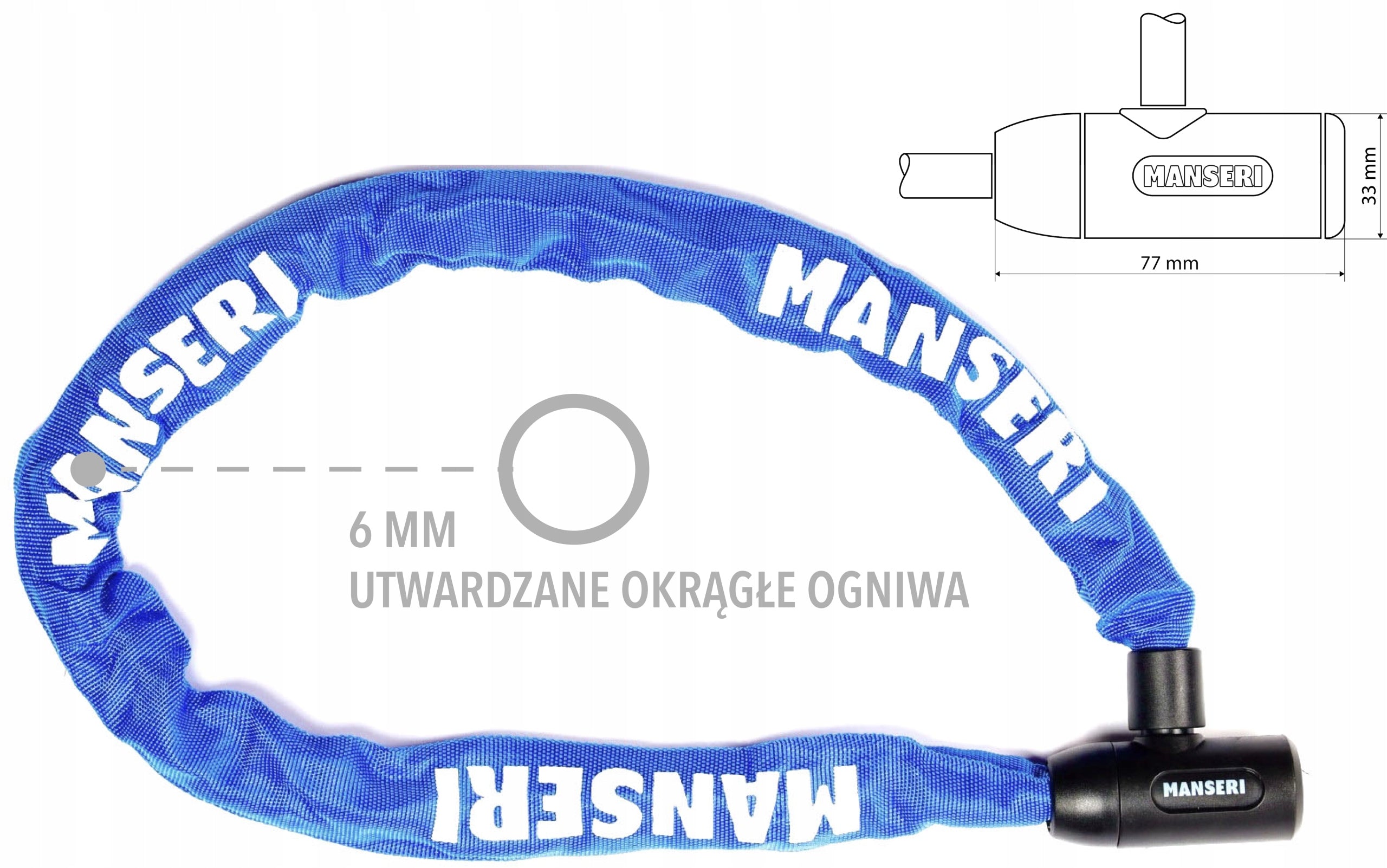 Bicycle Lock for Bicycle Chain Key Security Weight 710 g