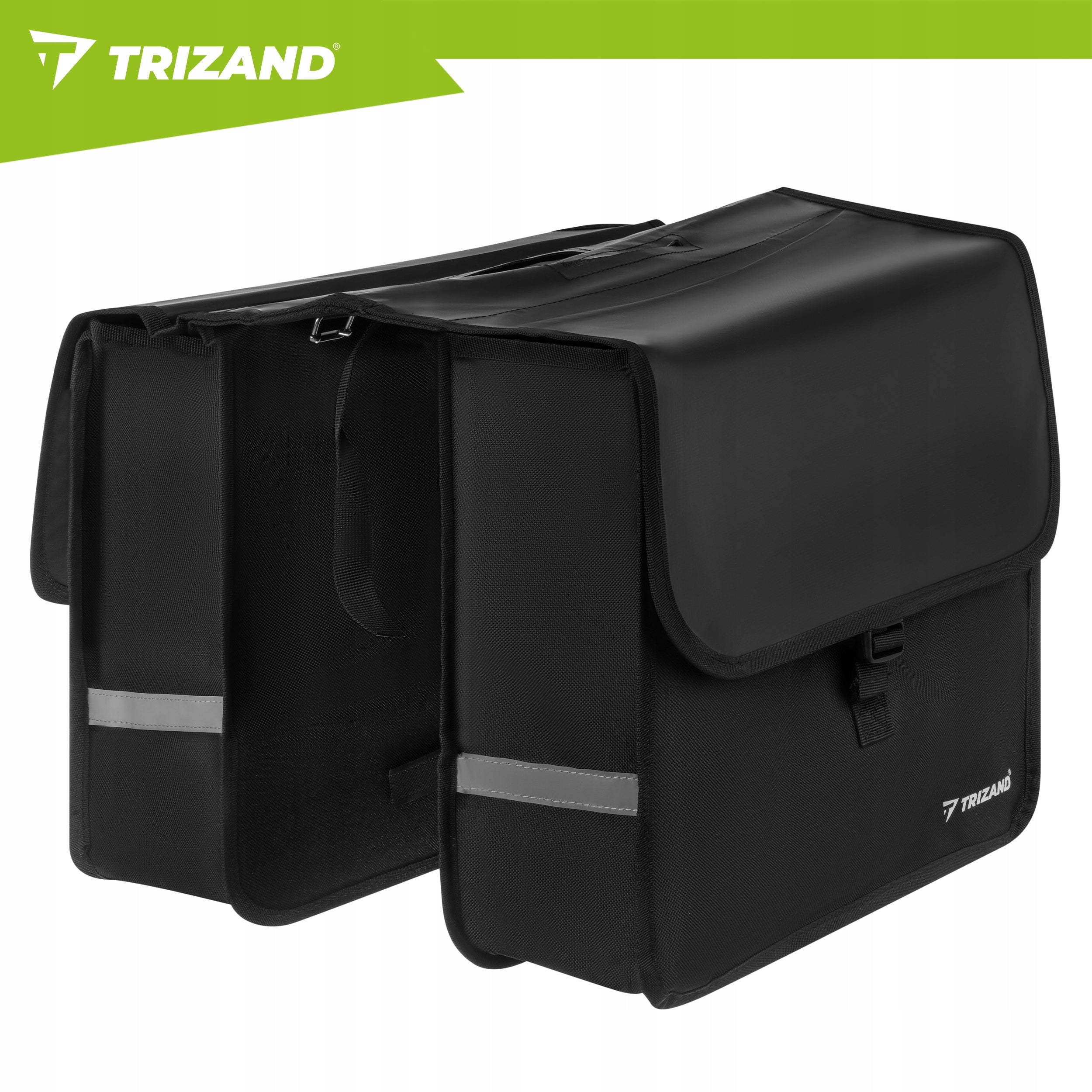 Bicycle Luggage Bag 28L Rear Bag Double Waterproof Bike Large Model Sakwa Torba Rowerowa Tylna Duża Podwójna Odblaski