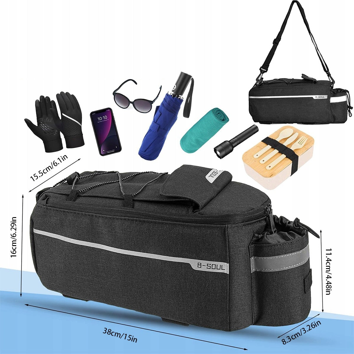Bicycle Luggage Bag Bicycle Arm Phone Spacious Bag Waterproof Brand no brand