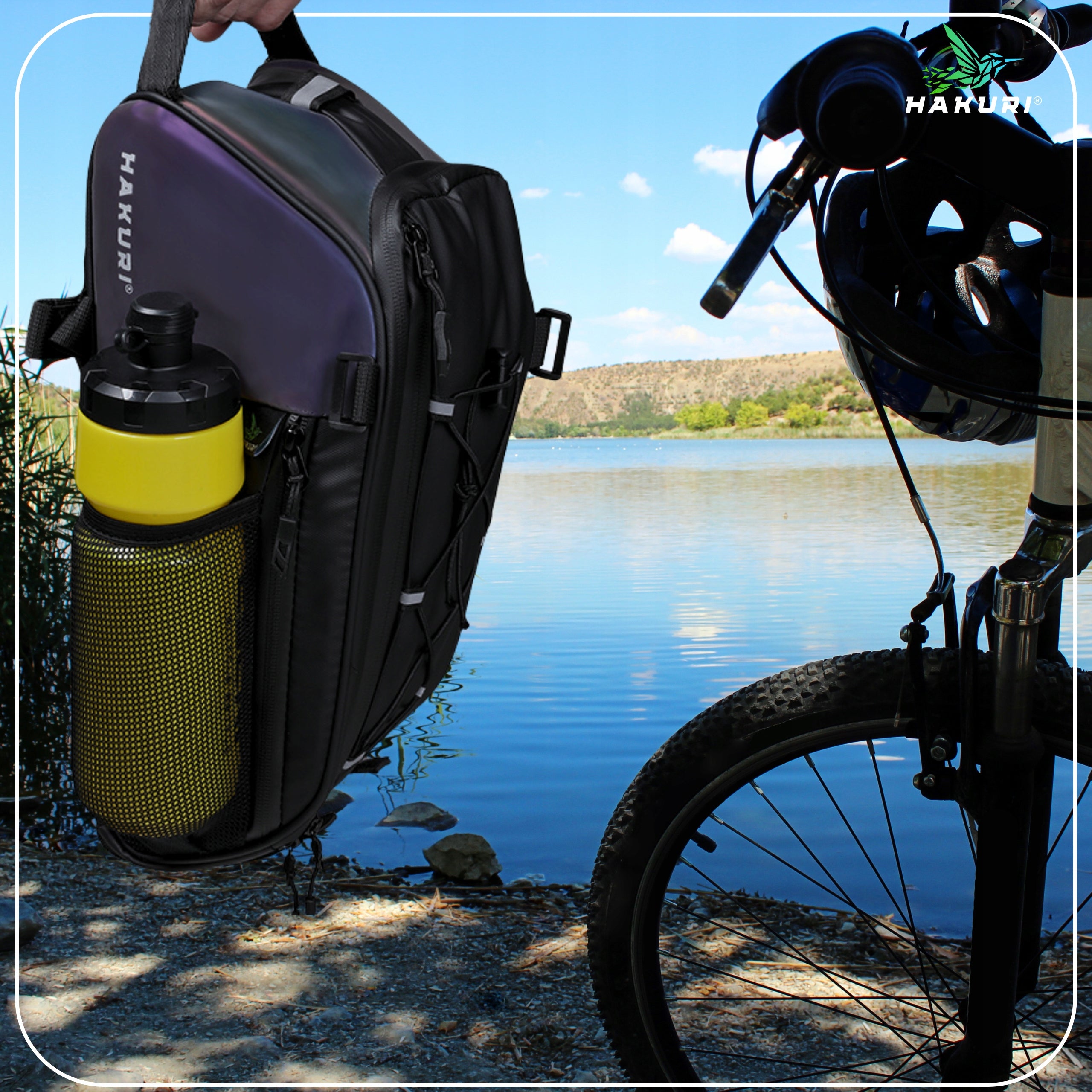 Bicycle Luggage Bag Bike Luggage Bag Waterproof Reflector 6L Model Torba na bagażnik HSB07 Hakuri odblaskowa sakwa