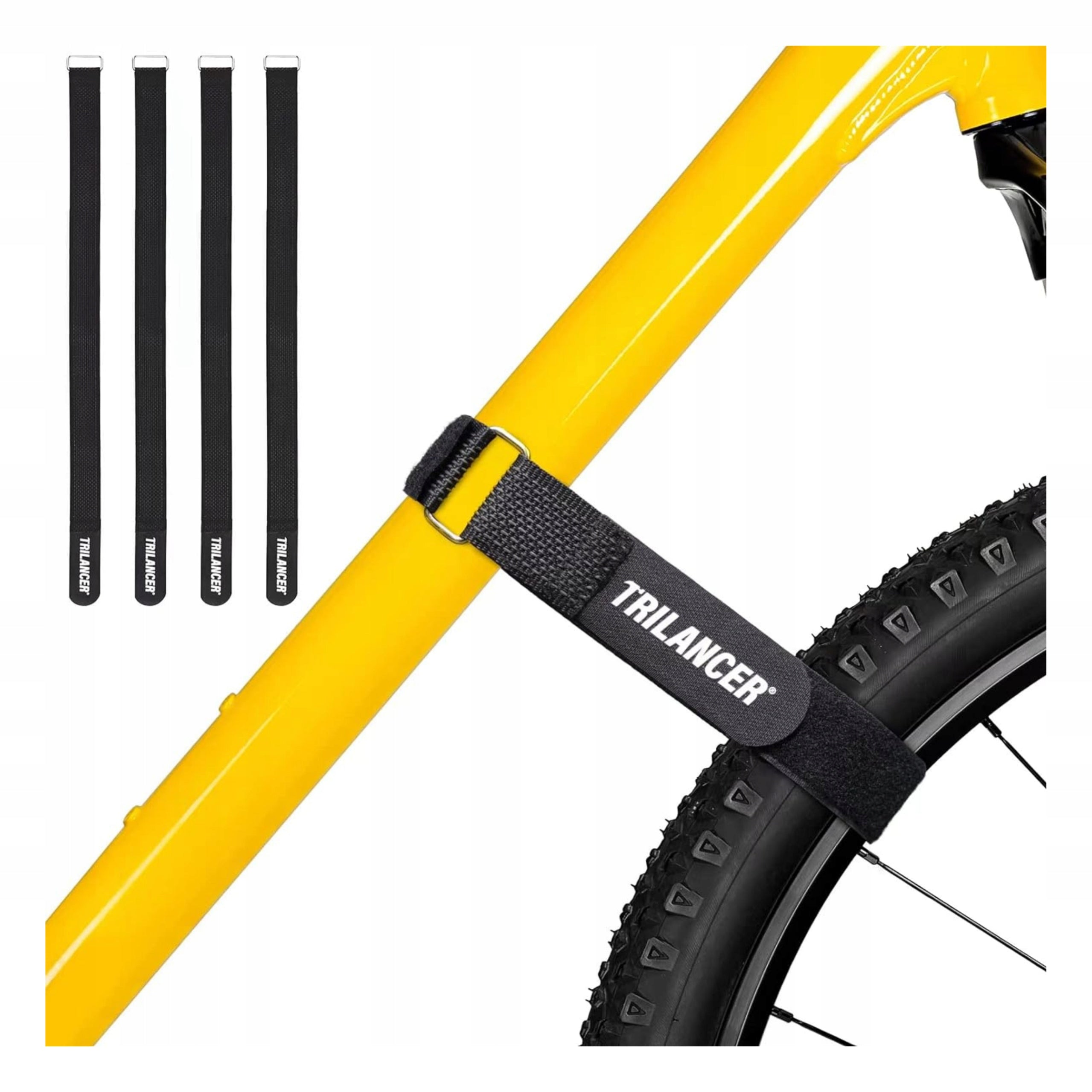 Bicycle Mounting Straps Car Rack on the Road 4pcs ADJUSTABLE 65cm Model Trilancer Pasy mocujące 4szt regulowane CZARNE