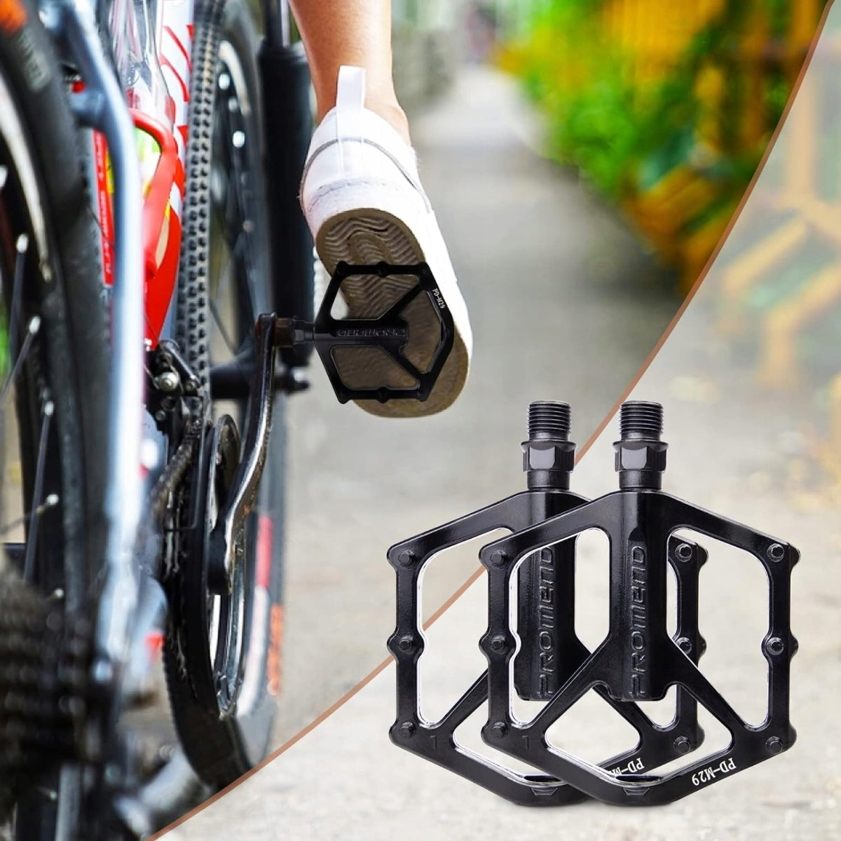 Bicycle Pedals Aluminum Platform Lightweight for MTB Trekking Bike Brand Promend