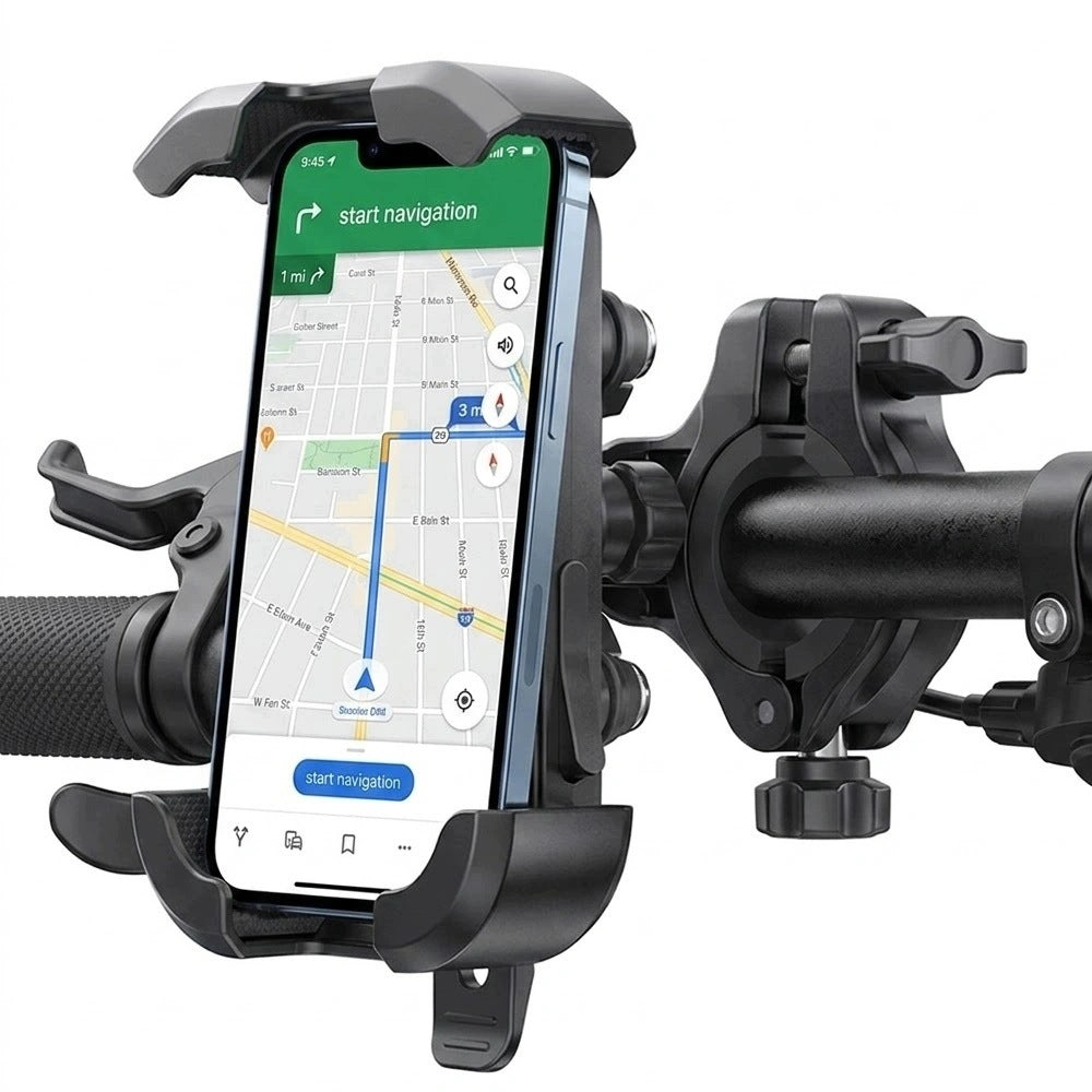 Bicycle Phone Holder GPS Motorcycle Steering Wheel Holder Sturdy