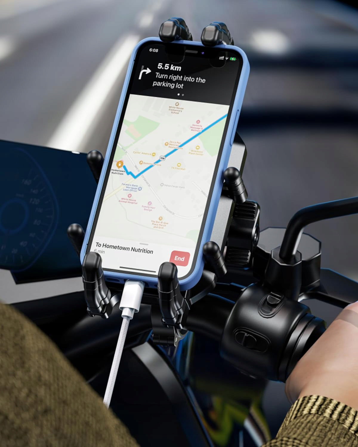 Bicycle Phone Holder Motorcycle for Scooter Mounted for Steering Wheel Model TGYYjyyu558