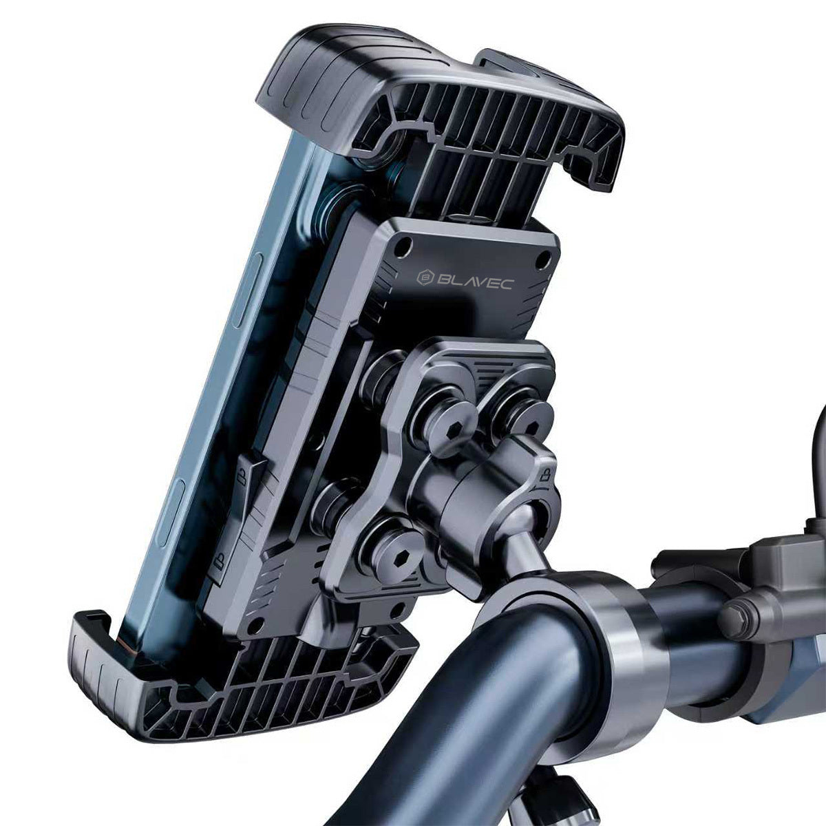 Bicycle Phone Holder with Shock Absorption Motorcycle Holder Anti-Vibration Manufacturer code Blavec Uchwyt Rowerowy Antywibracyjny BV04