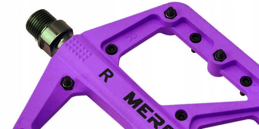 Bicycle Platform Pedals MEROCA Large MTB BMX Platforms Purple Manufacturer code Platformy fioletowe