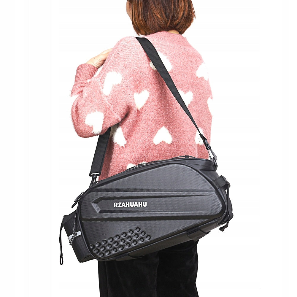 Bicycle Pouch 18L 3in1 WATERPROOF TRUNK Bag with STRAP ZR111 Color black