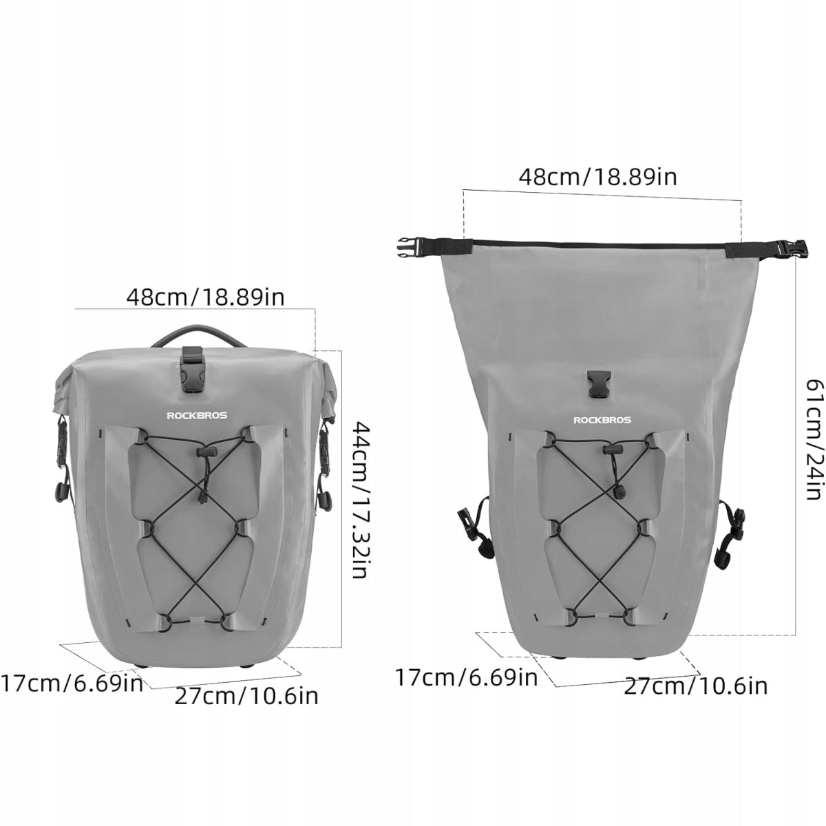 Bicycle Pouch for Rear Bike Rack Bicycle Bag Waterproof Bags Capacity 25 l
