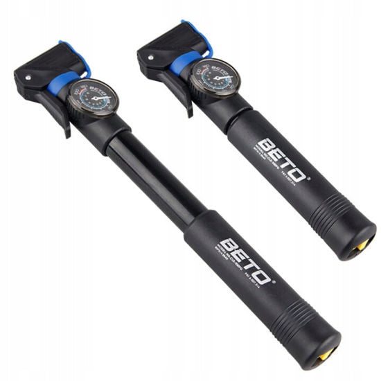 Bicycle Pump AV/FV WITH PRESSURE GAUGE 2 PUMPING MODES BETO CLD030PG