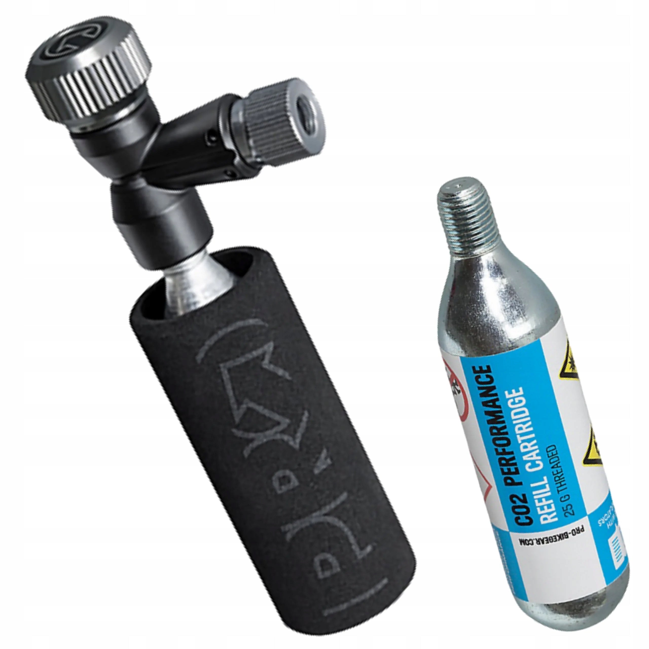Bicycle Pump CO2 PRO with Presta Flow Adjustment / Auto Cartridge 25gr