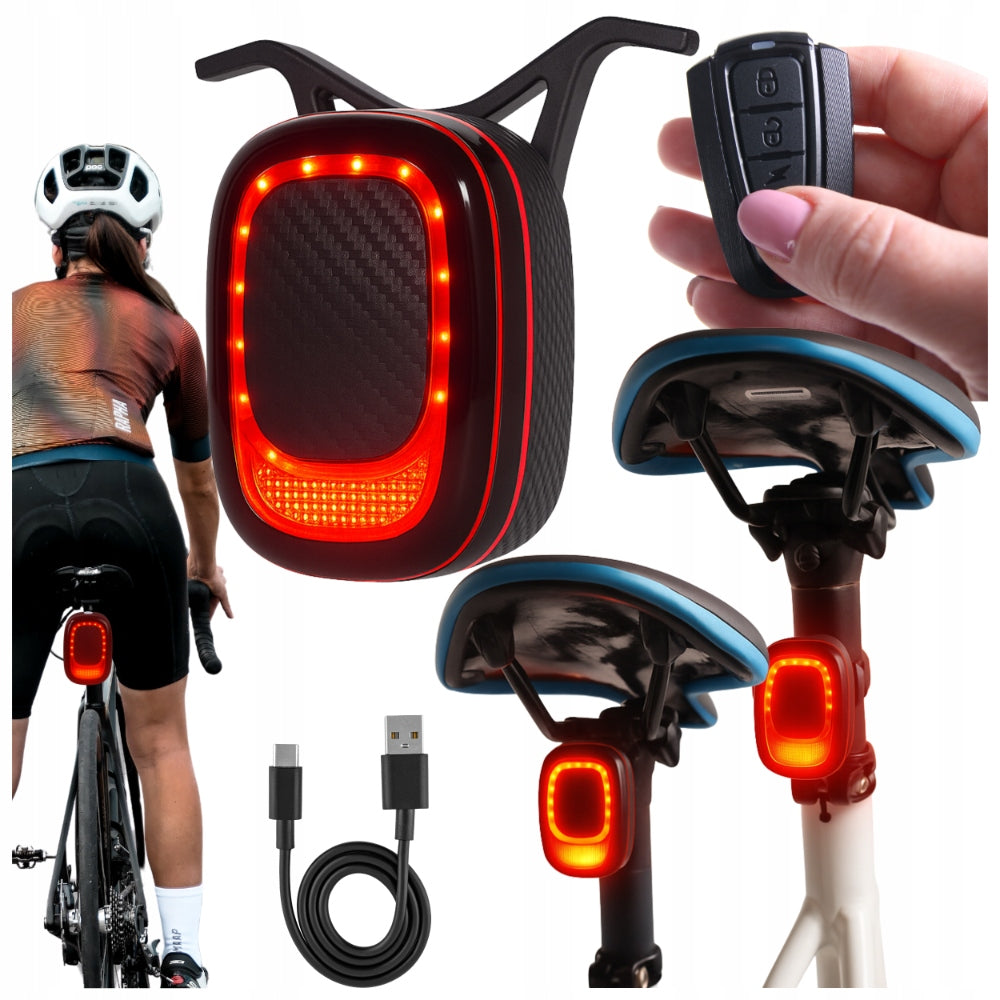Bicycle Rear Light USB Stop Light with Bell Alarm 4 Modes Bicycle Manufacturer code alarm lampka do roweru światło stopu A5 pro