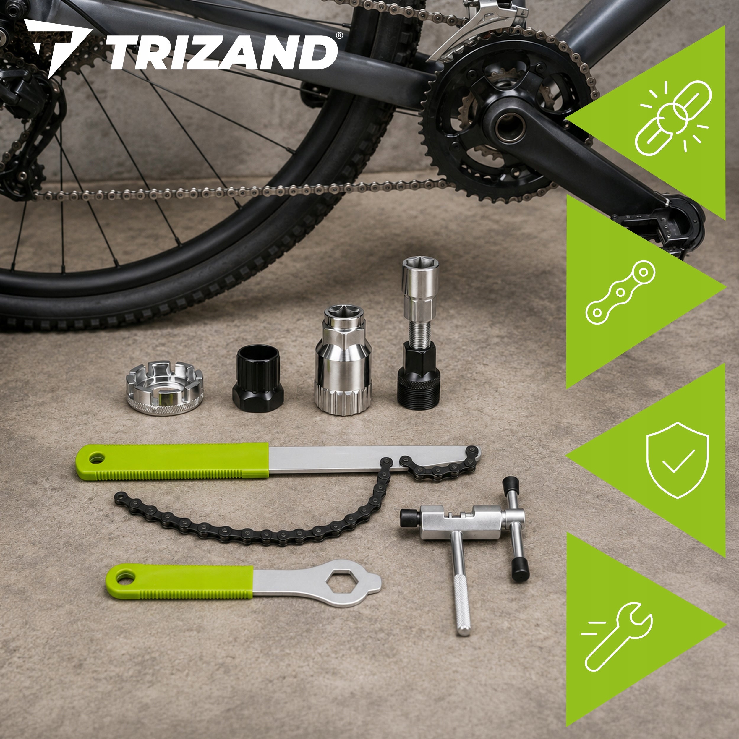 Bicycle Repair Kit 7 el Bicycle Tools Wrench Support Puller Product weight with unit packaging 0.786 kg