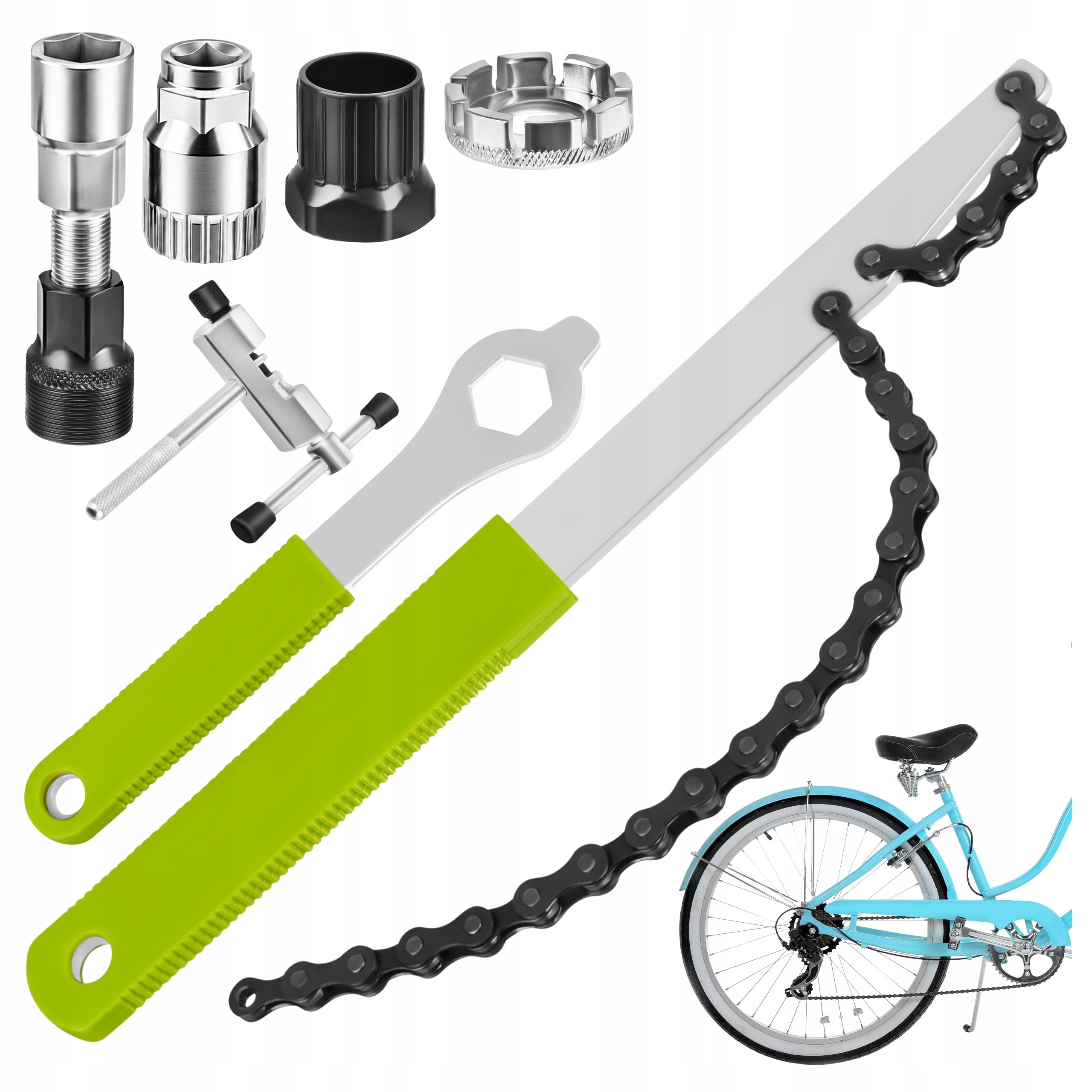 Bicycle Repair Kit 7 el Bicycle Tools Wrench Support Puller