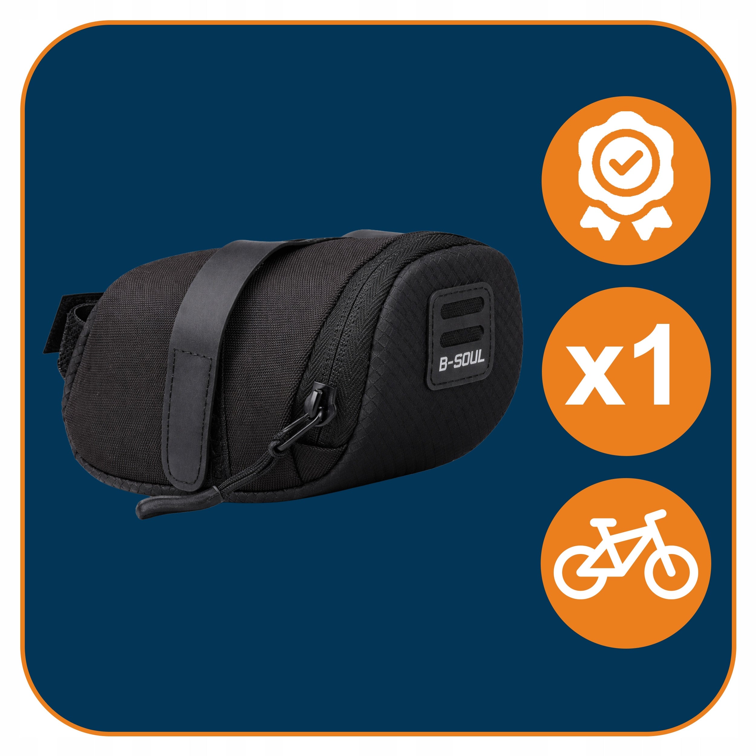Bicycle Seat Bag Waterproof Black Bicycle Bag Packaging status original
