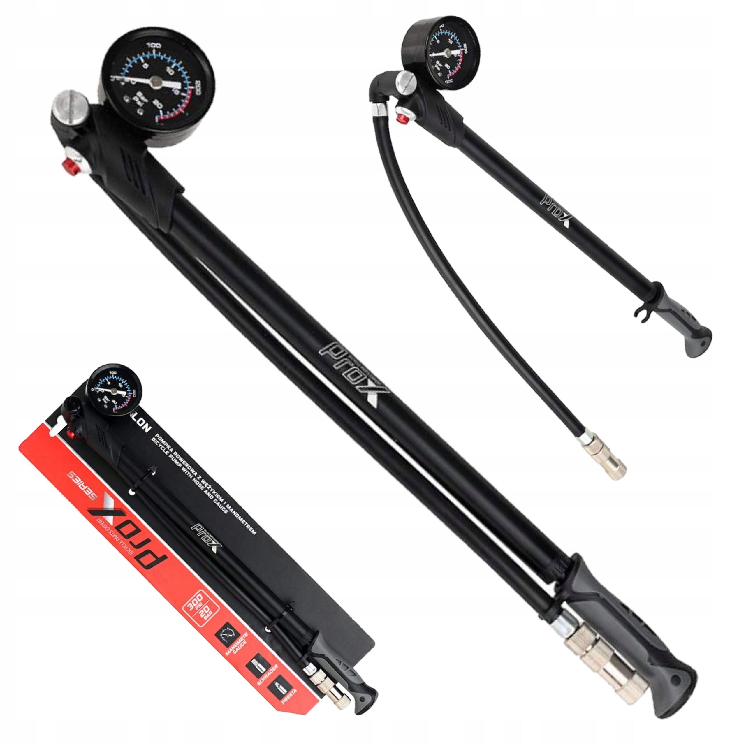 Bicycle Shock Absorber Pump 300 PSI Prox CYCLONE Universal For Tyres