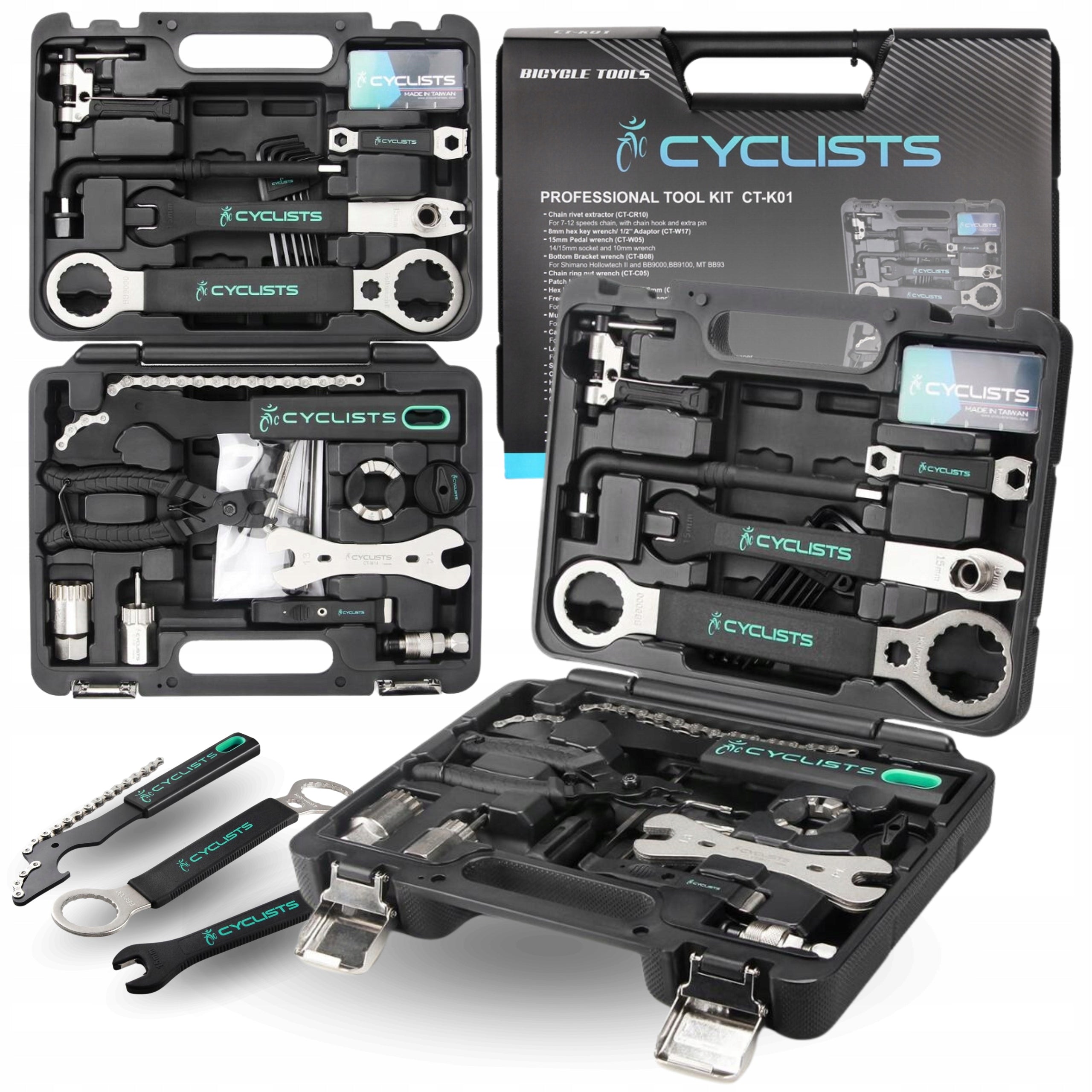 Bicycle Tool Set Suitcase Organizer Professional Tools Keys