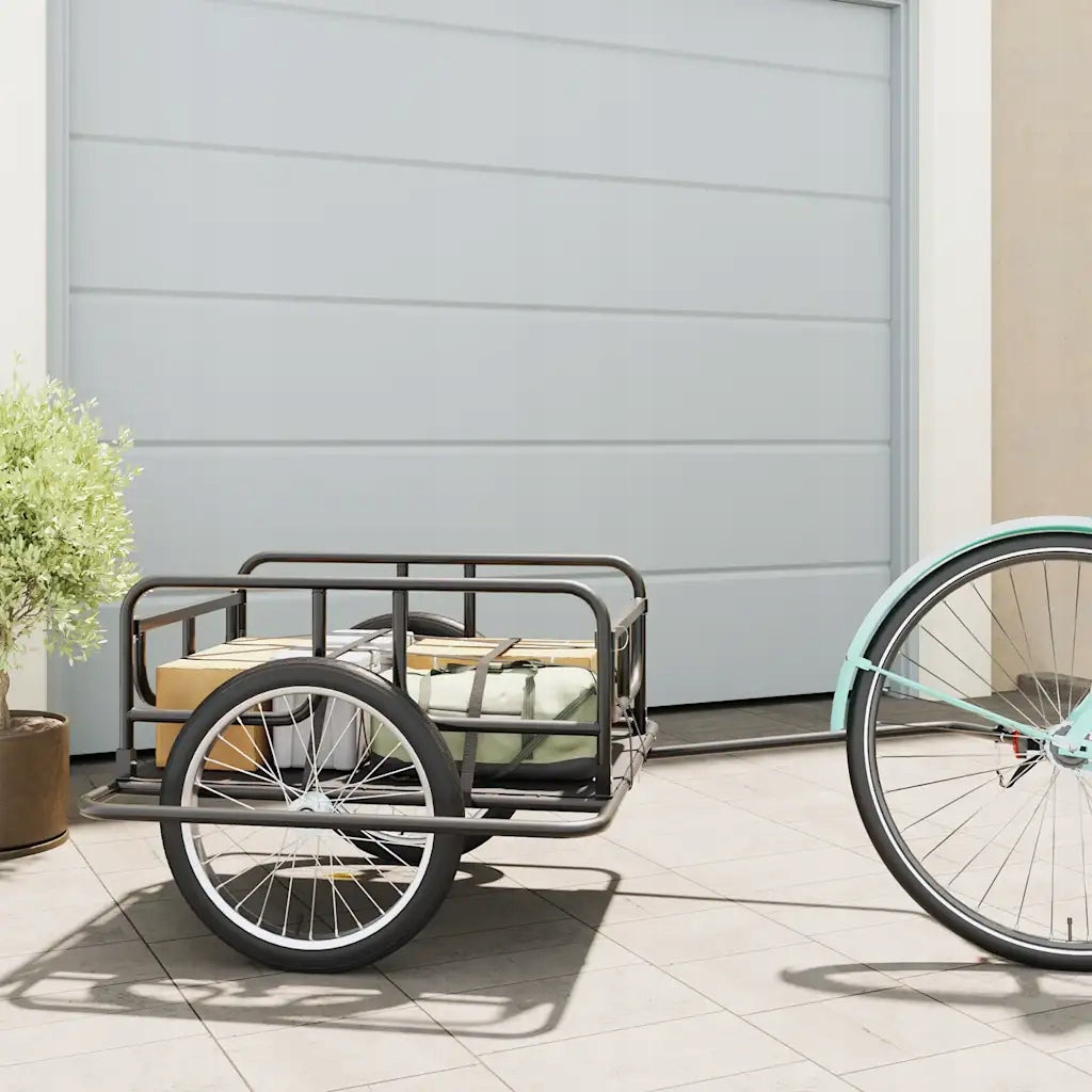 Bicycle Trailer Folding with Quick Release, Black, 135x73x90 cm Brand no brand