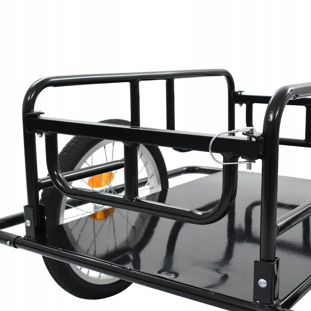 Bicycle Trailer Folding with Quick Release, Black, 135x73x90 cm Color black