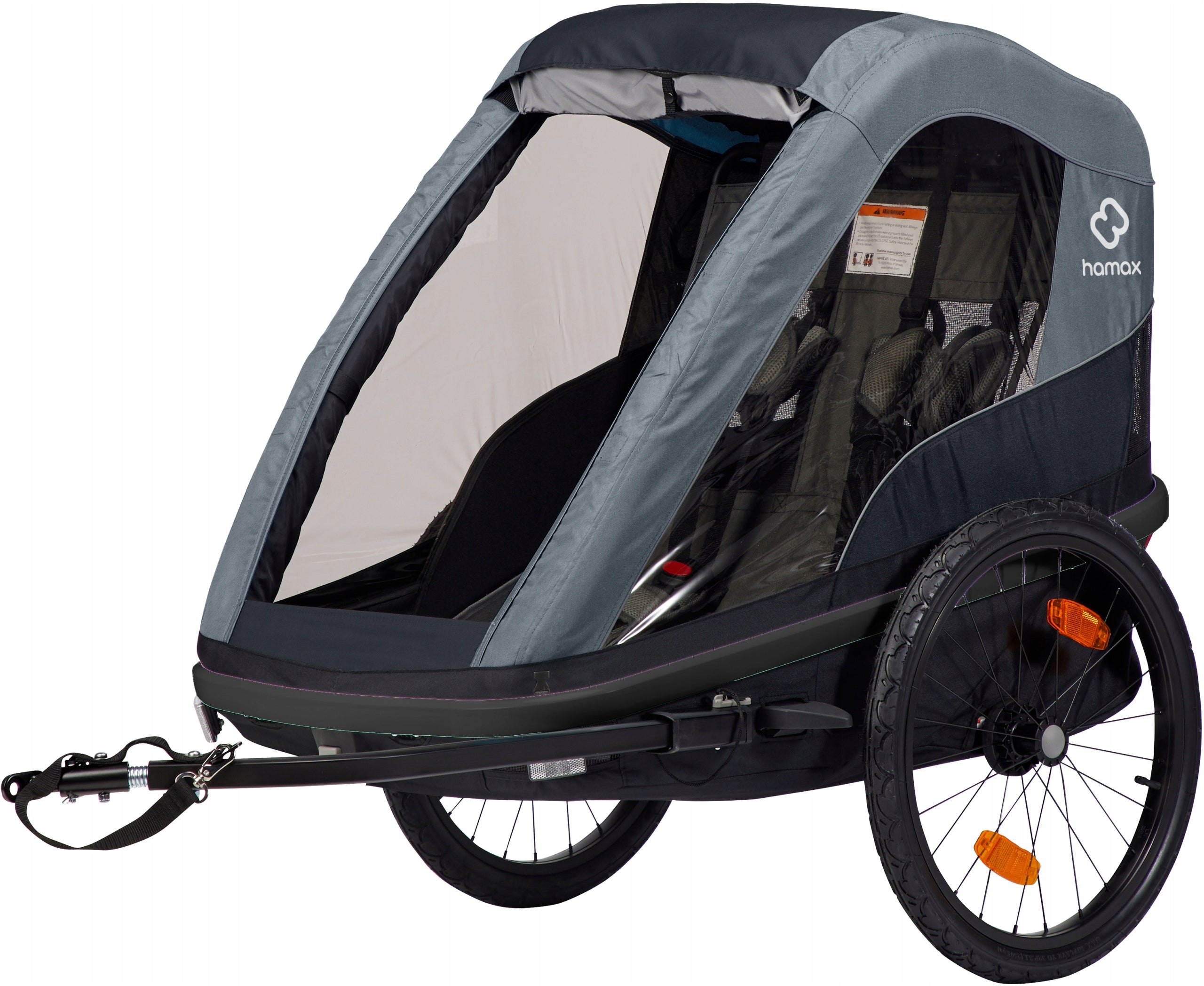 Bicycle Trailer HAMAX Avenida One with shock absorption Blue