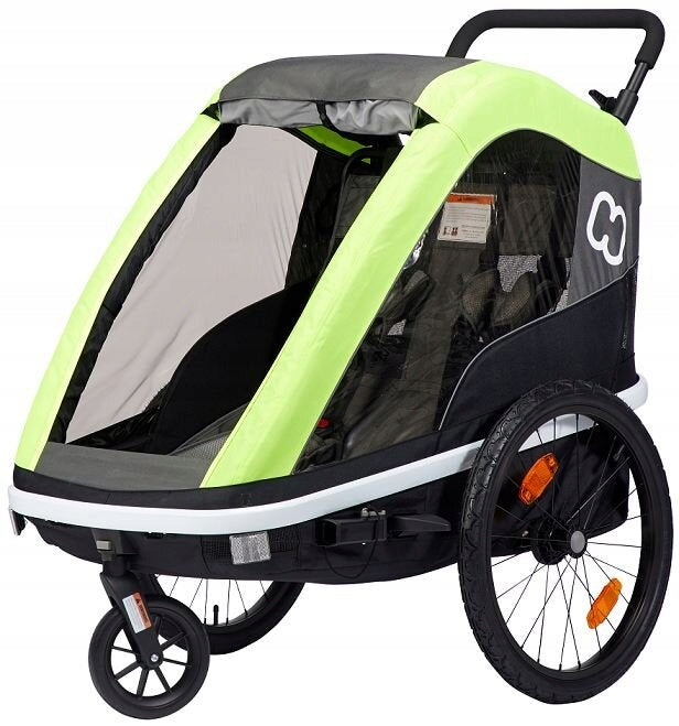 Bicycle Trailer HAMAX Avenida Twin Lime Color green