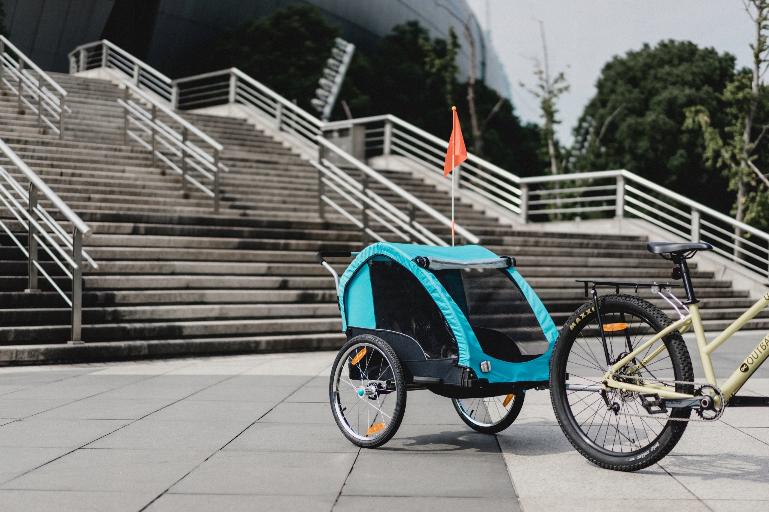 Bicycle Trailer for Children Jogger 2in1 Folding 2 Person up to 55 kg Brand Profex