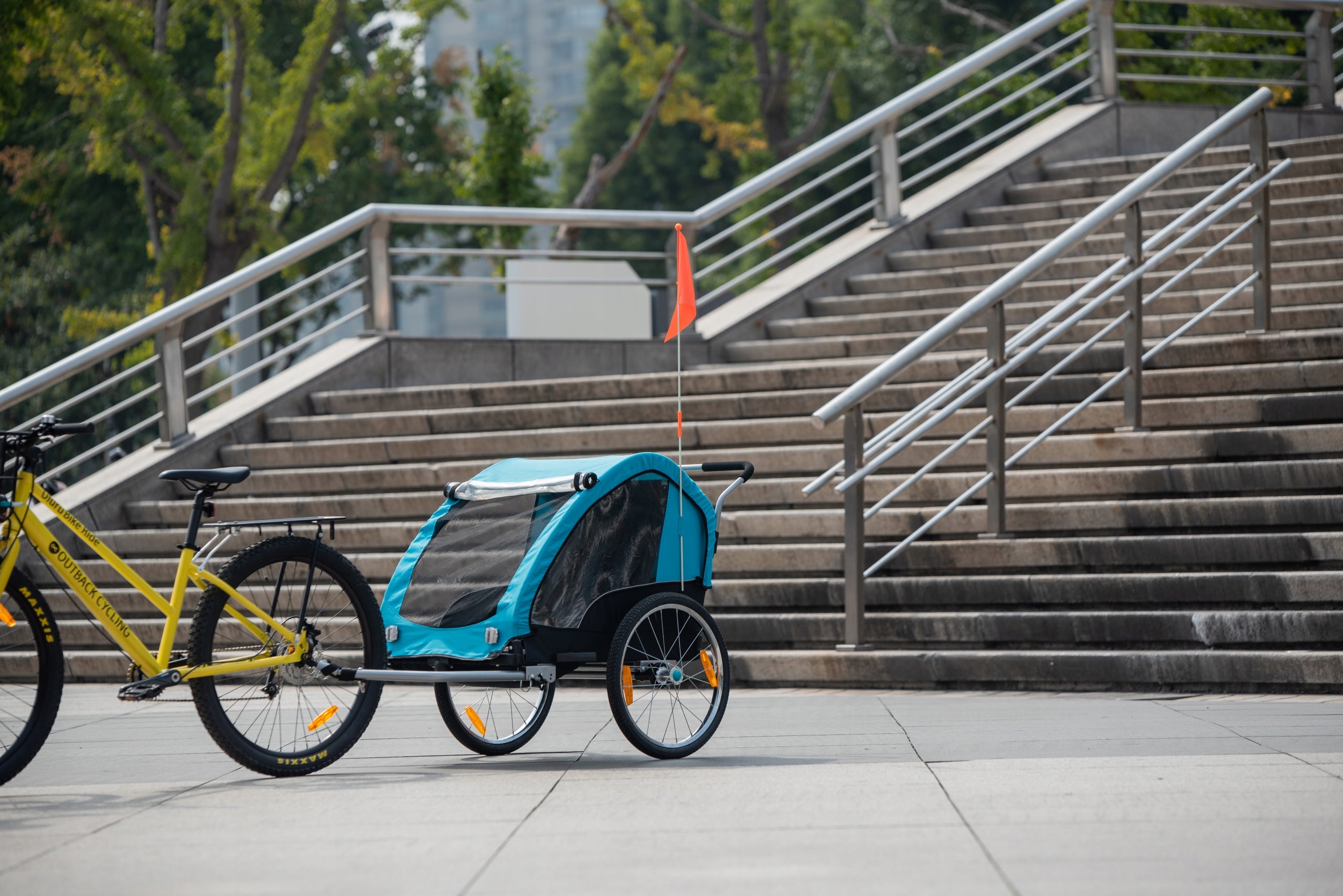 Bicycle Trailer for Children Jogger 2in1 Folding 2 Person up to 55 kg Model Jogger