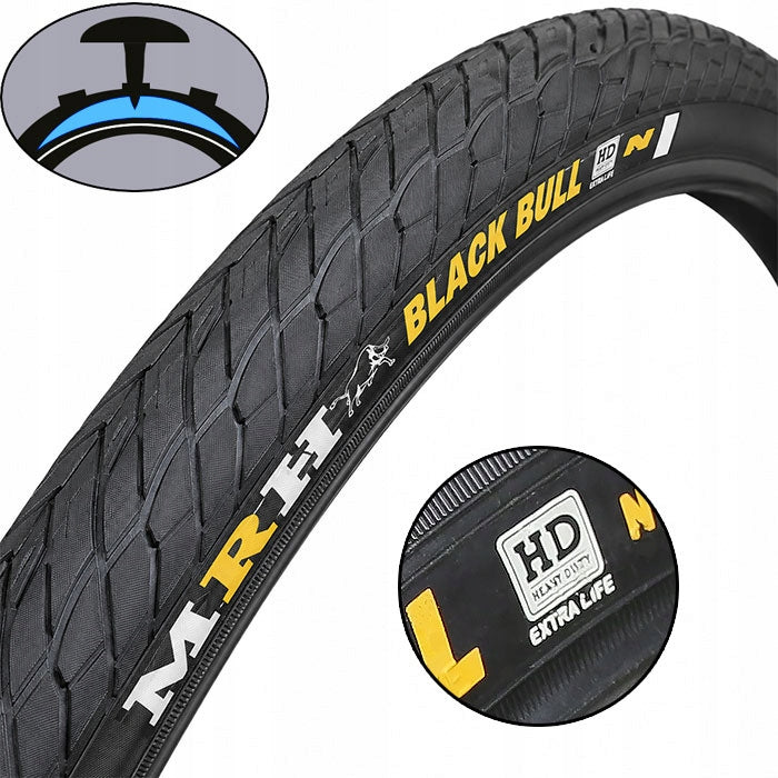 Bicycle Tyre -- 28 inches -- 700x38C -- 40-622 - 1mm Anti-puncture Brand Blackbull