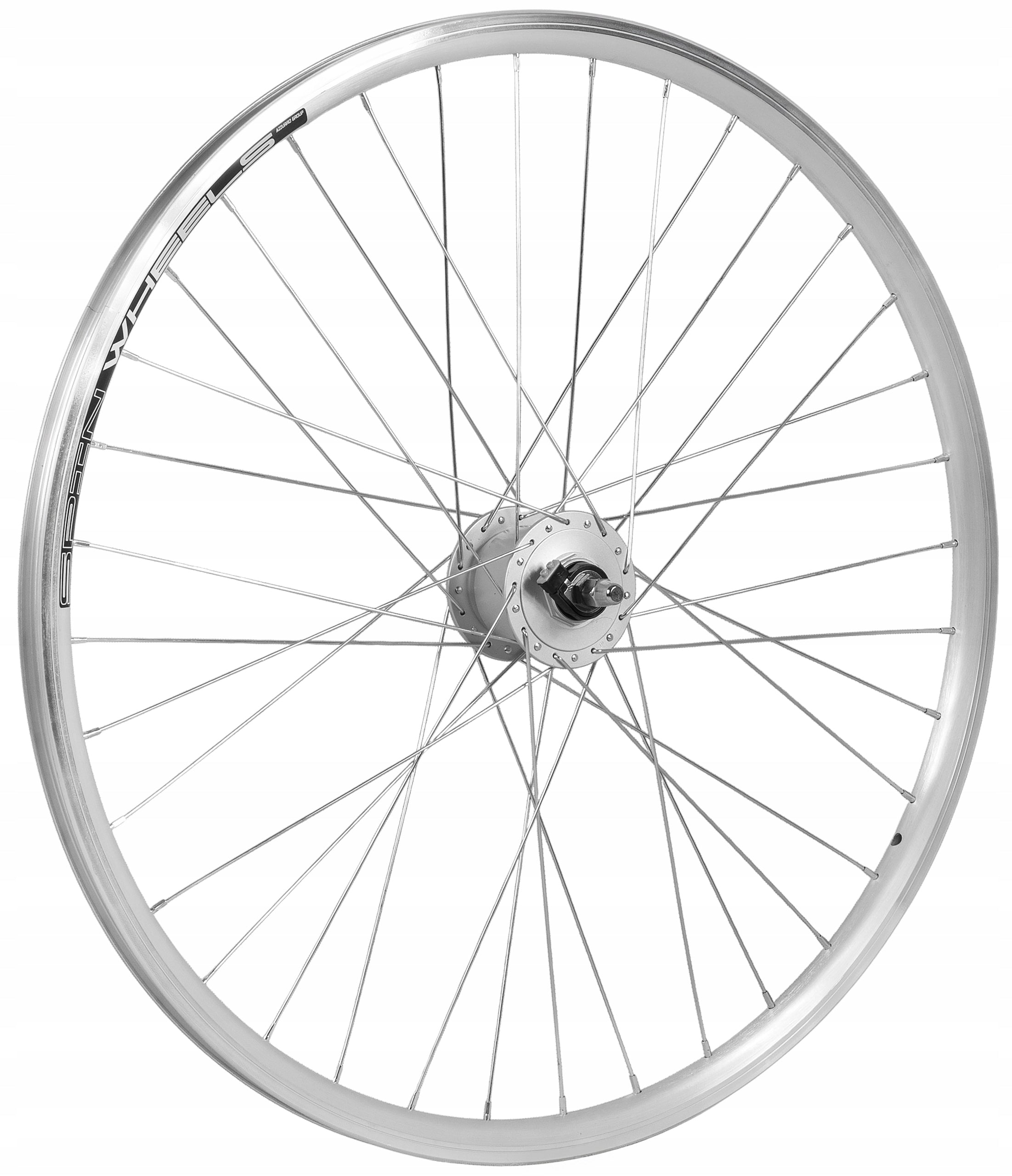 Bicycle Wheel Front 28 Inch Front Shimano Generator Silver Conical