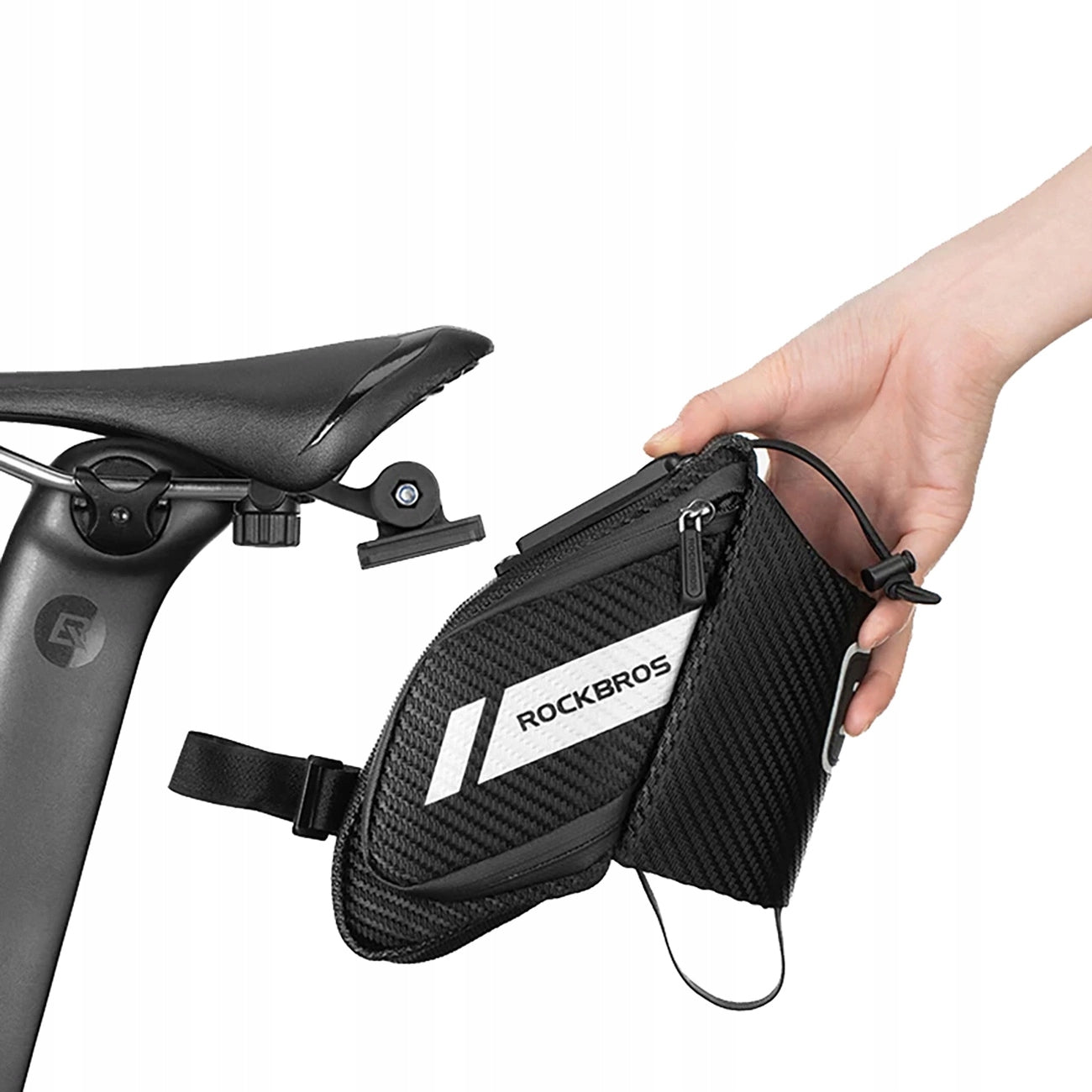 Bicycle bag Rockbros C32BK seat 1,5 l with water bottle pocket Capacity 1.5 l