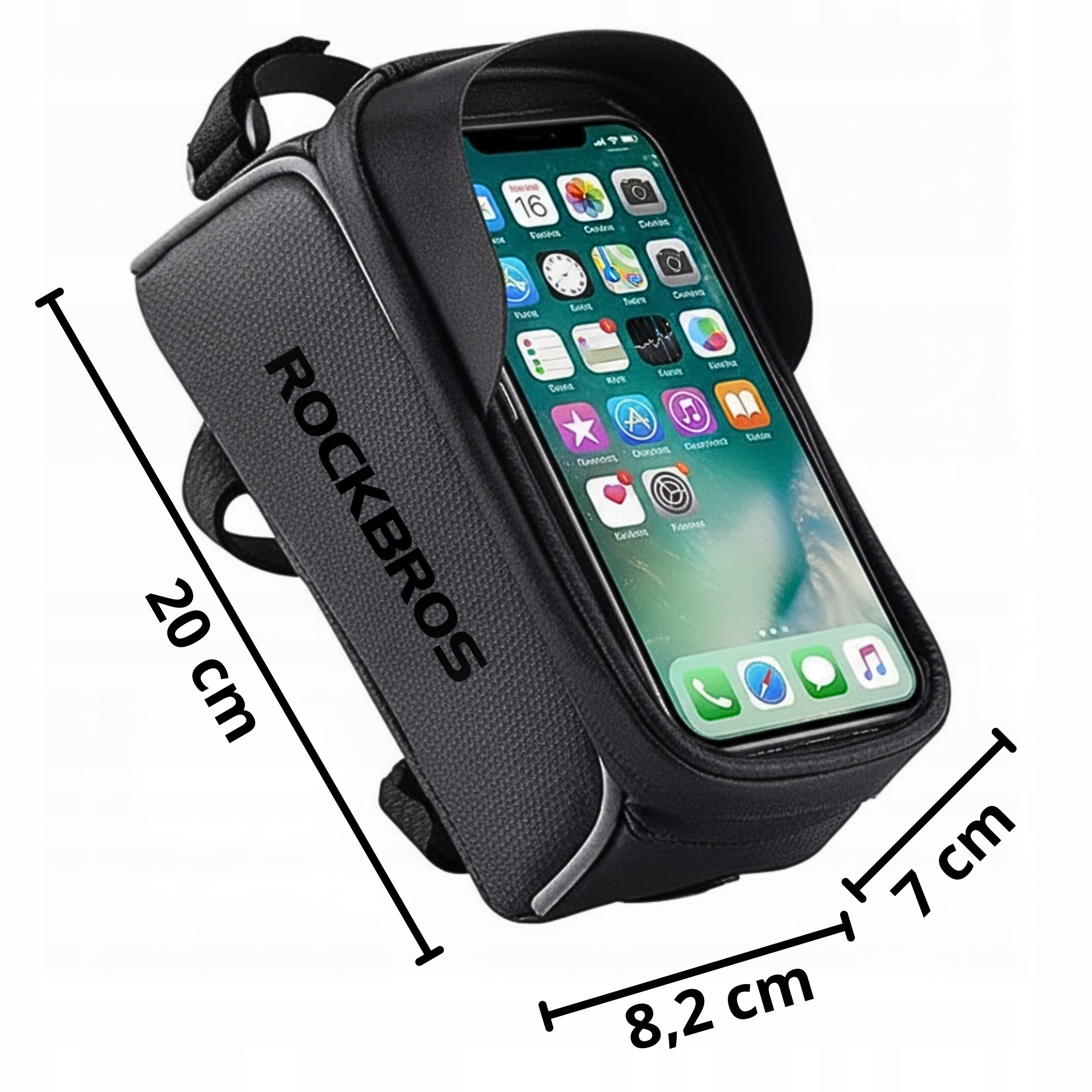 Bicycle bag Rockbros phone holder waterproof black pouch + cover Brand Rockbros